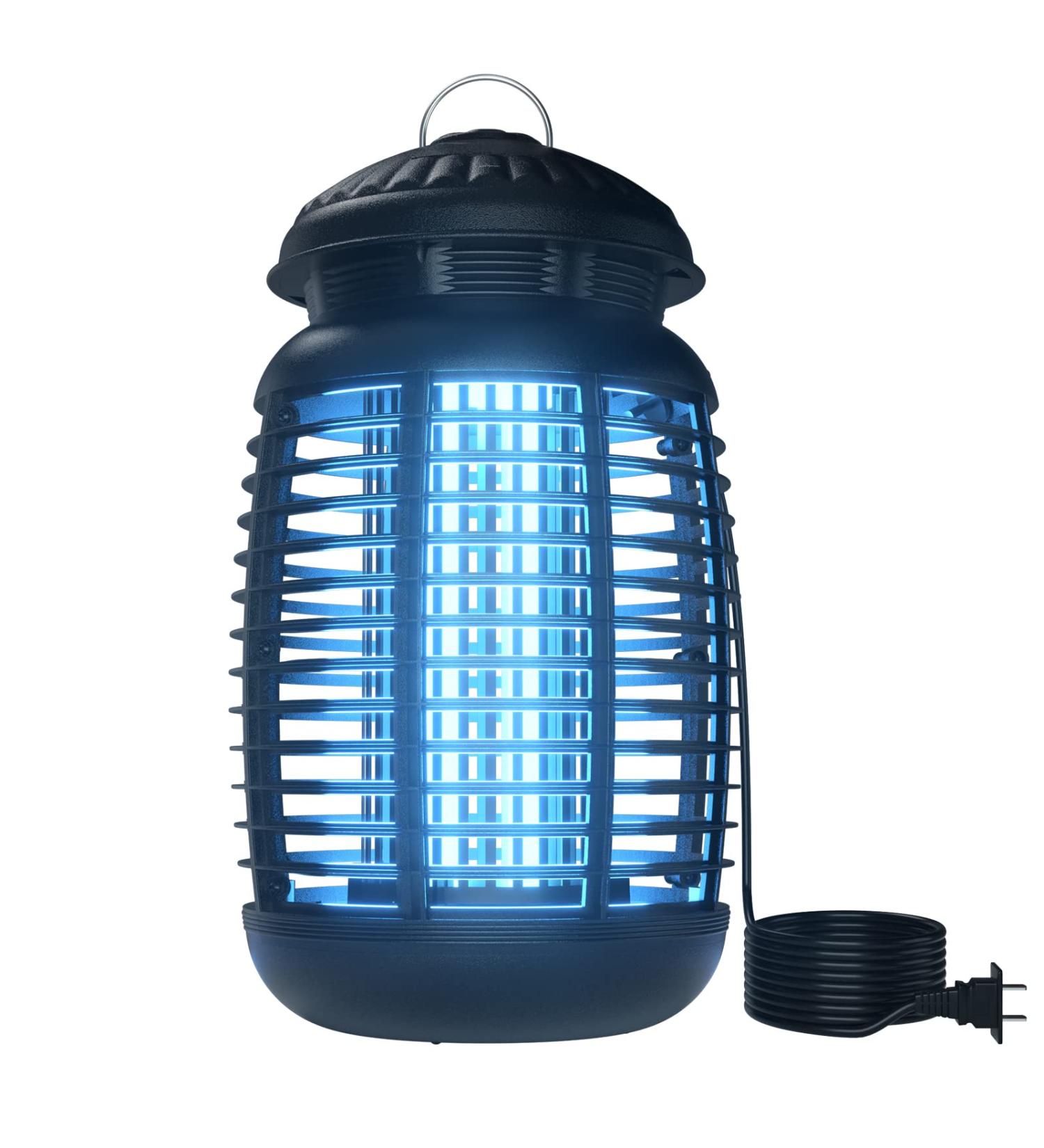 Electric Bug Zapper 4200V Waterproof Outdoor Insect Killer with Light Sensor - Dark-black - Buy Online on SooperMarket.com