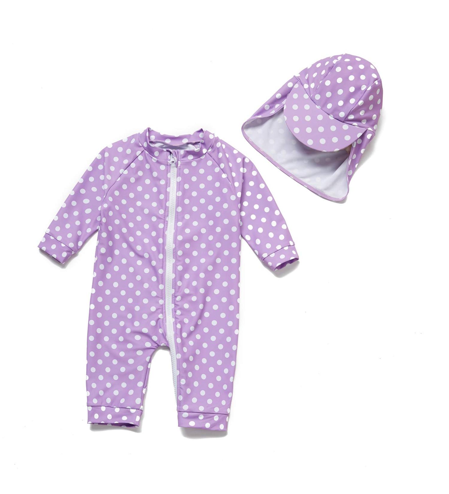 BONVERANO Baby Girls Swimsuit UPF 50+ Sun Protection Maru Purple 18-24 Months - Buy Online on SooperMarket.com