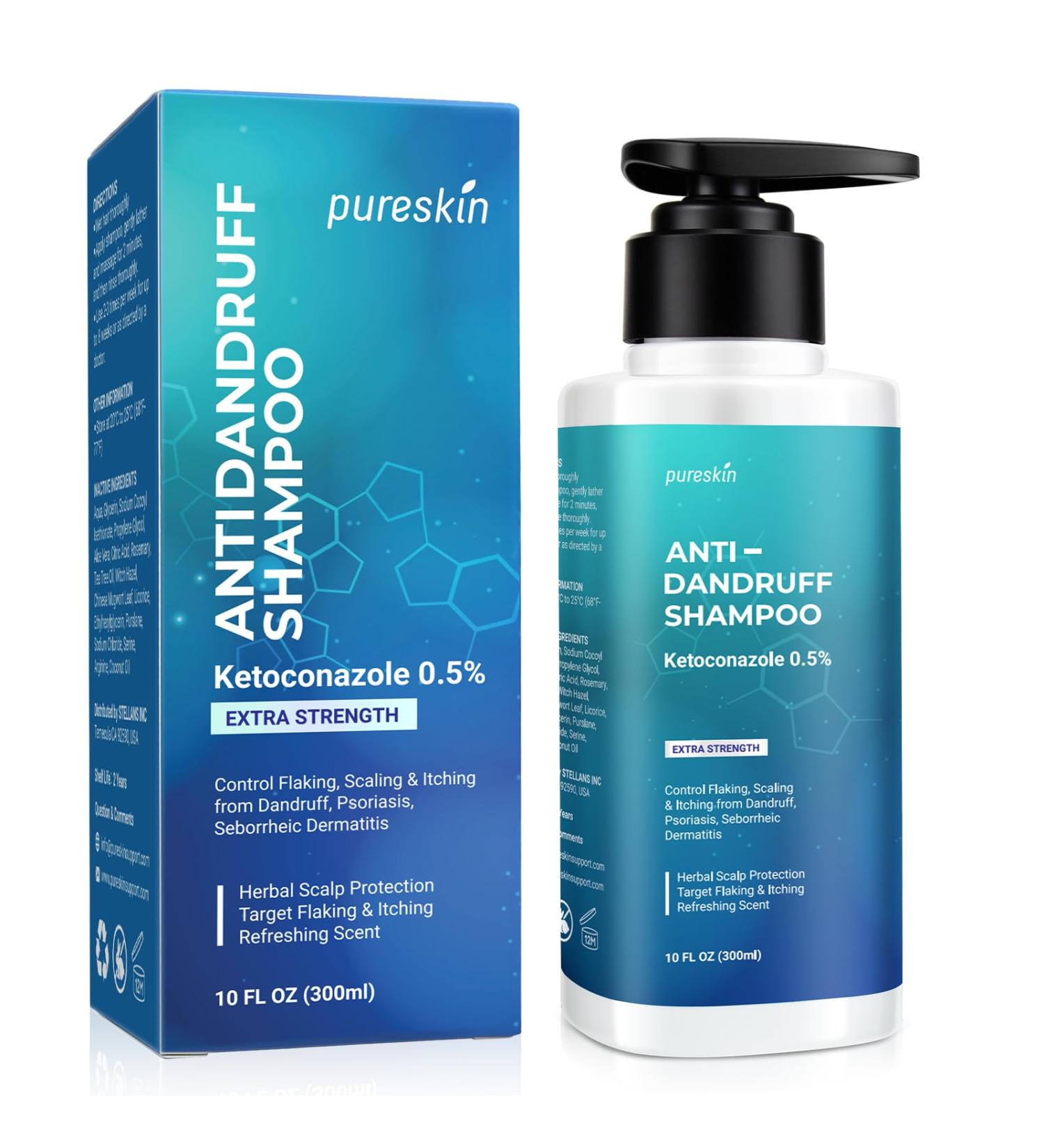 Ketoconazole Shampoo for Dandruff - Extra Strength Antifungal Treatment for Men & Women | Psoriasis & Dermatitis Care - Buy Online on SooperMarket.com