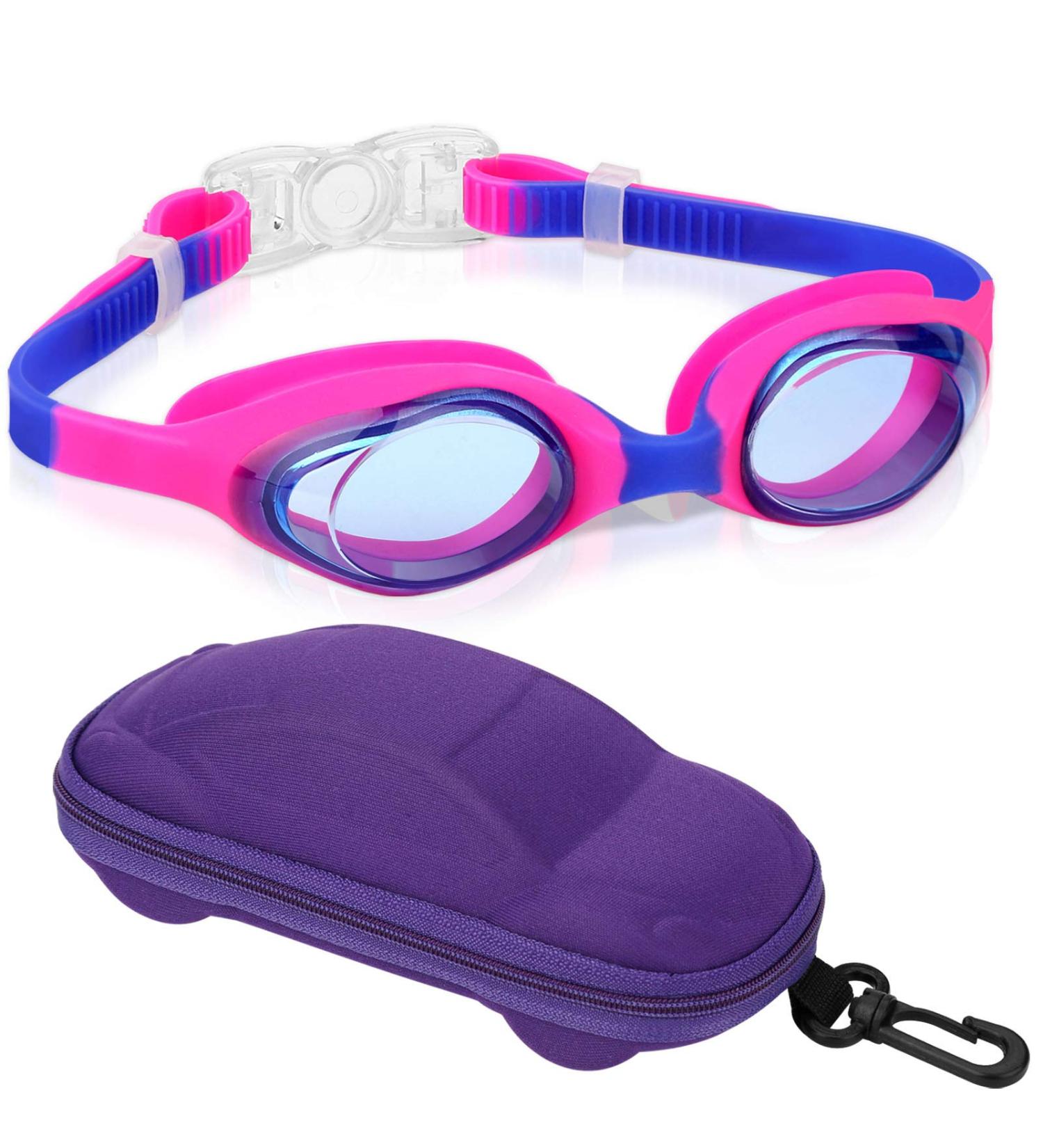 Careula Kids Swim Goggles - Boys Girls Toddlers Age 2-10 - Blue/Fuchsia - Buy Online on SooperMarket.com