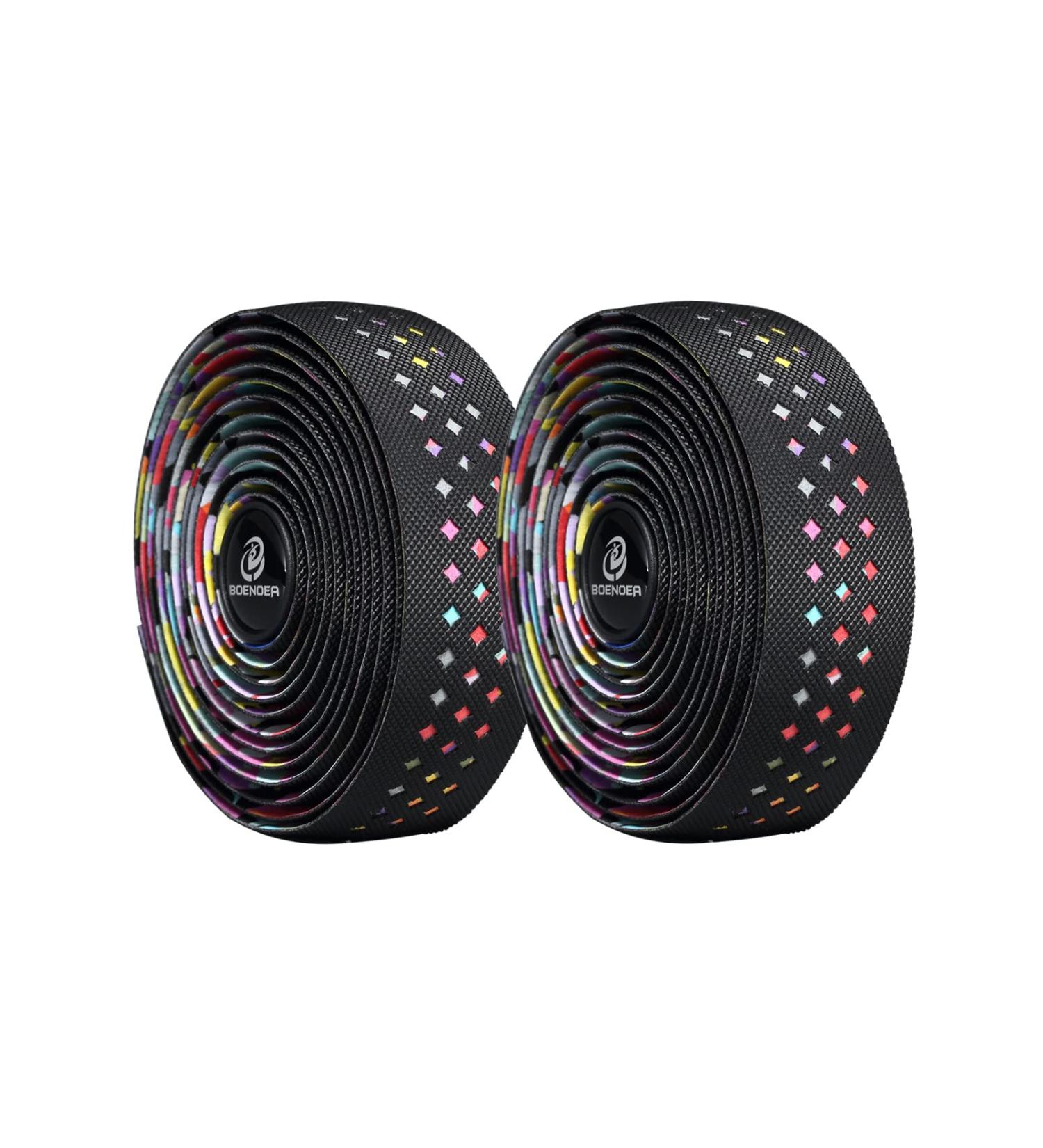 Boenoea Bike Handlebar Tapes - Colorful Road Mountain Bike Bar Wraps with Adhesive Back and Bar Plugs - Buy Online on SooperMarket.com