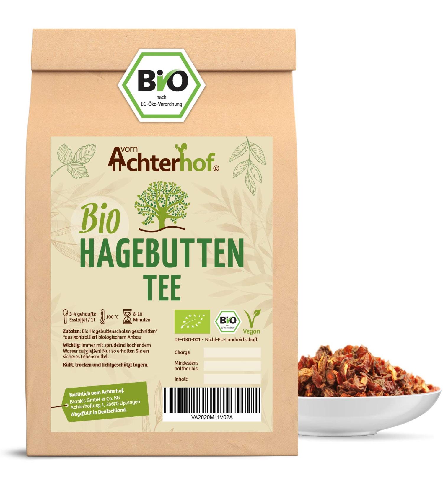 Organic Rose Hip Tea 250g - Fruity & Spicy Aroma | Hagebuttente Loose Tea | Highest Quality from Achterhof - Buy Online on SooperMarket.com