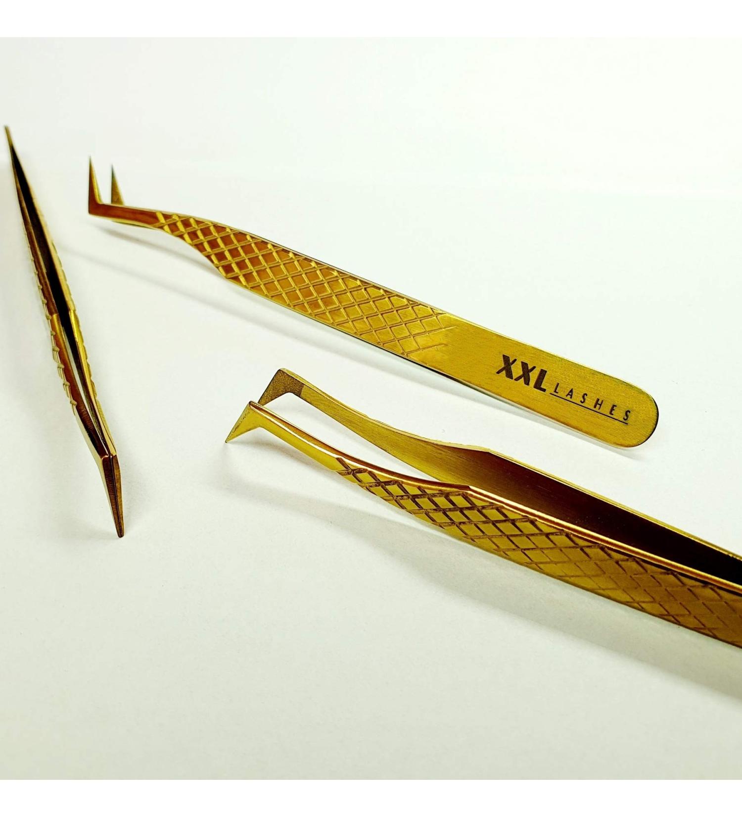 Premium Diamond Tip Precision Tweezers for Eyelash Extensions & 5D Volume Technique - International Shipping - Buy Online on SooperMarket.com