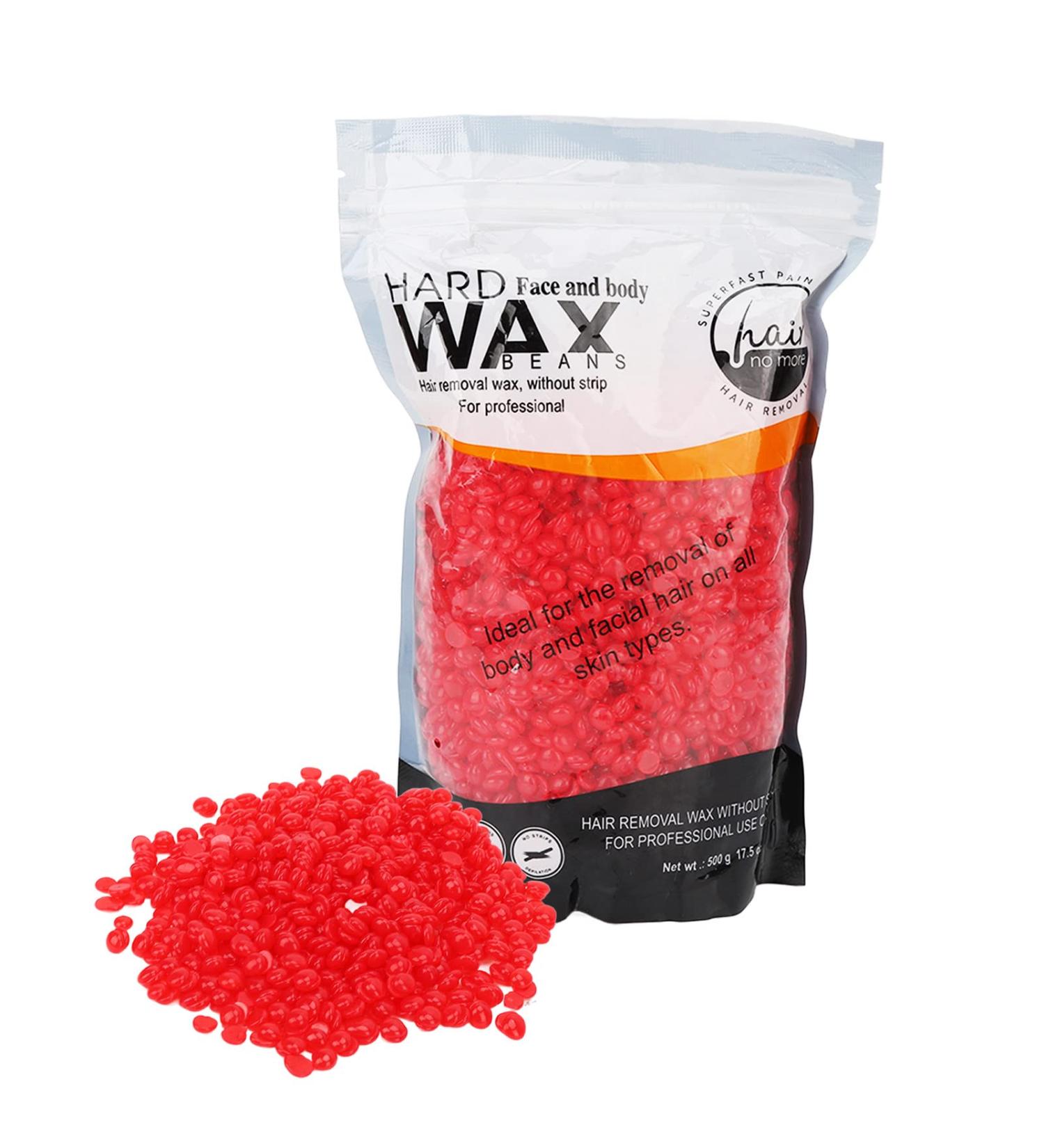 500g Rose Hard Wax Beads for Hair Removal - Unisex Wax Beans for Smooth Skin - Buy Online on SooperMarket.com