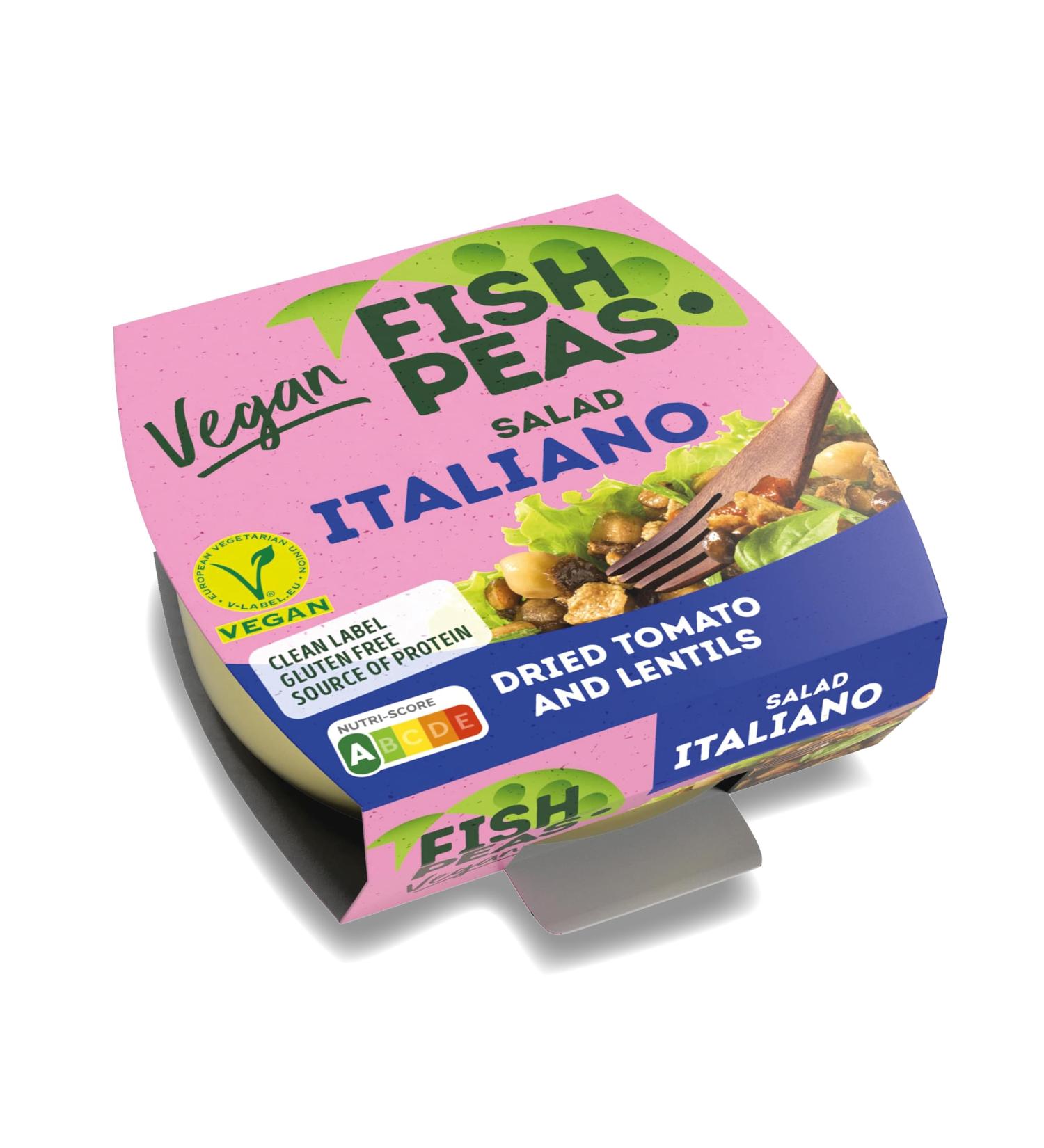 F'shPeas Vegan Tuna Salad 175g - Italiano Style | Delicious Ready-to-Eat Vegan Salad with Vegetables - Buy Online on SooperMarket.com
