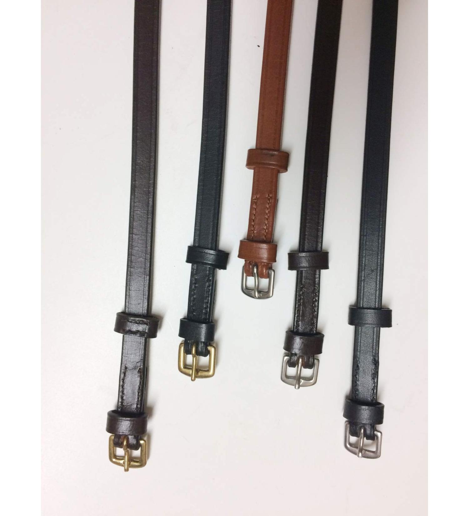 GS-Sports Replacement Sarribes for nose straps/riding straps from brown-brown gold-colored buckle (light brown silver-colored buckle) light brown silver-colored buckle