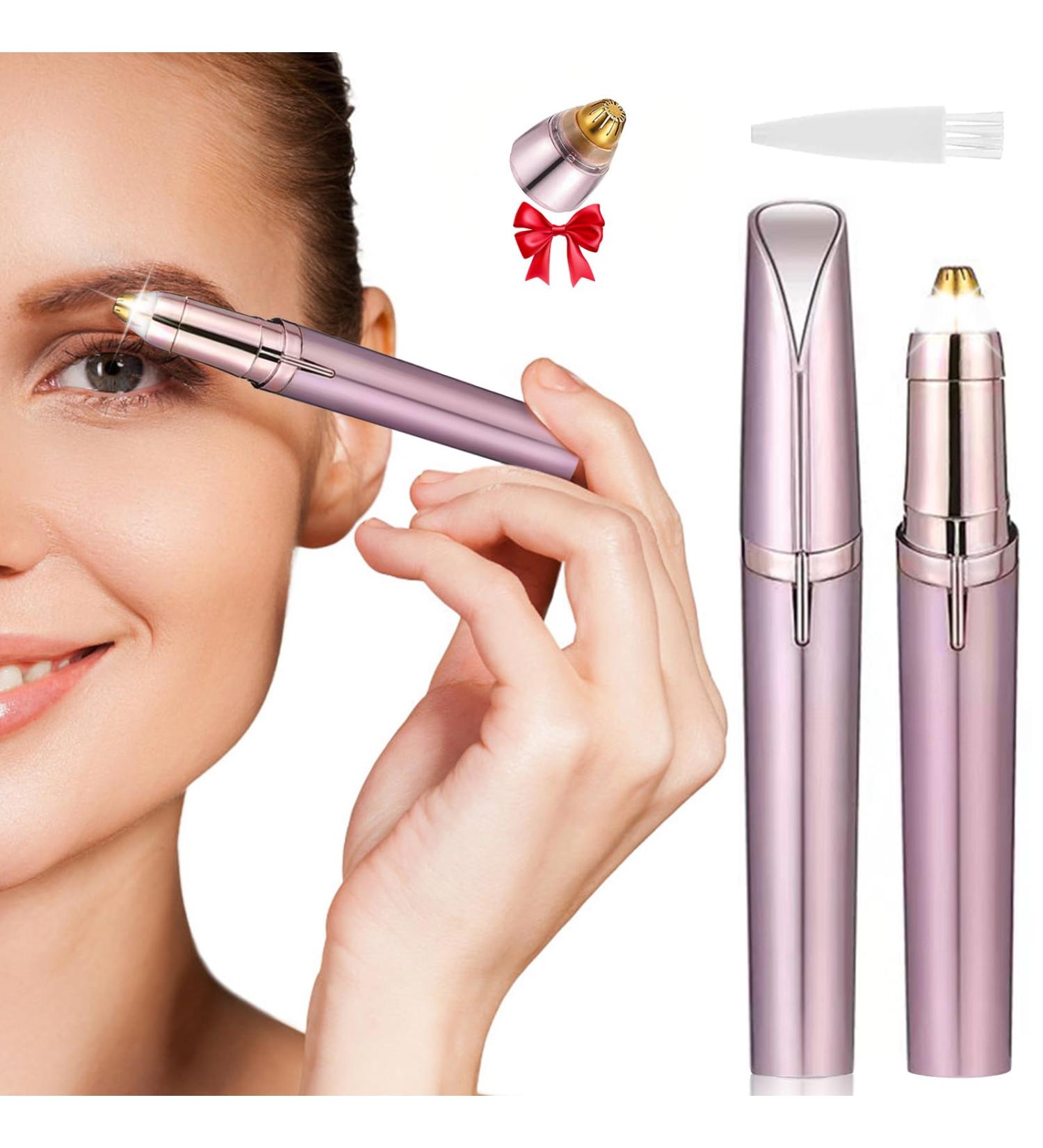 Eyebrow Trimmer Women with Light & Replacement Head BOZILY Painless Battery Eyebrow Epilator Pen for Women Portable Eyebrow Hair Remover Eyebrow Trimmer for Brows Face Cheek Lips Fuzz - Buy Online on SooperMarket.com