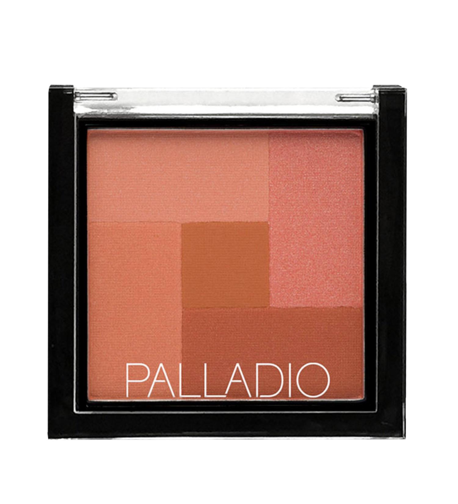Palladio 2-In-1 Mosaic Blush and Bronzer, Silky Smooth Face Makeup Pressed Powder, Five Color Hues from Shimmering Pinks to Golden Browns, Rich Pigmented Shades, Flawless Finish, Desert Rose, 0.3 Oz