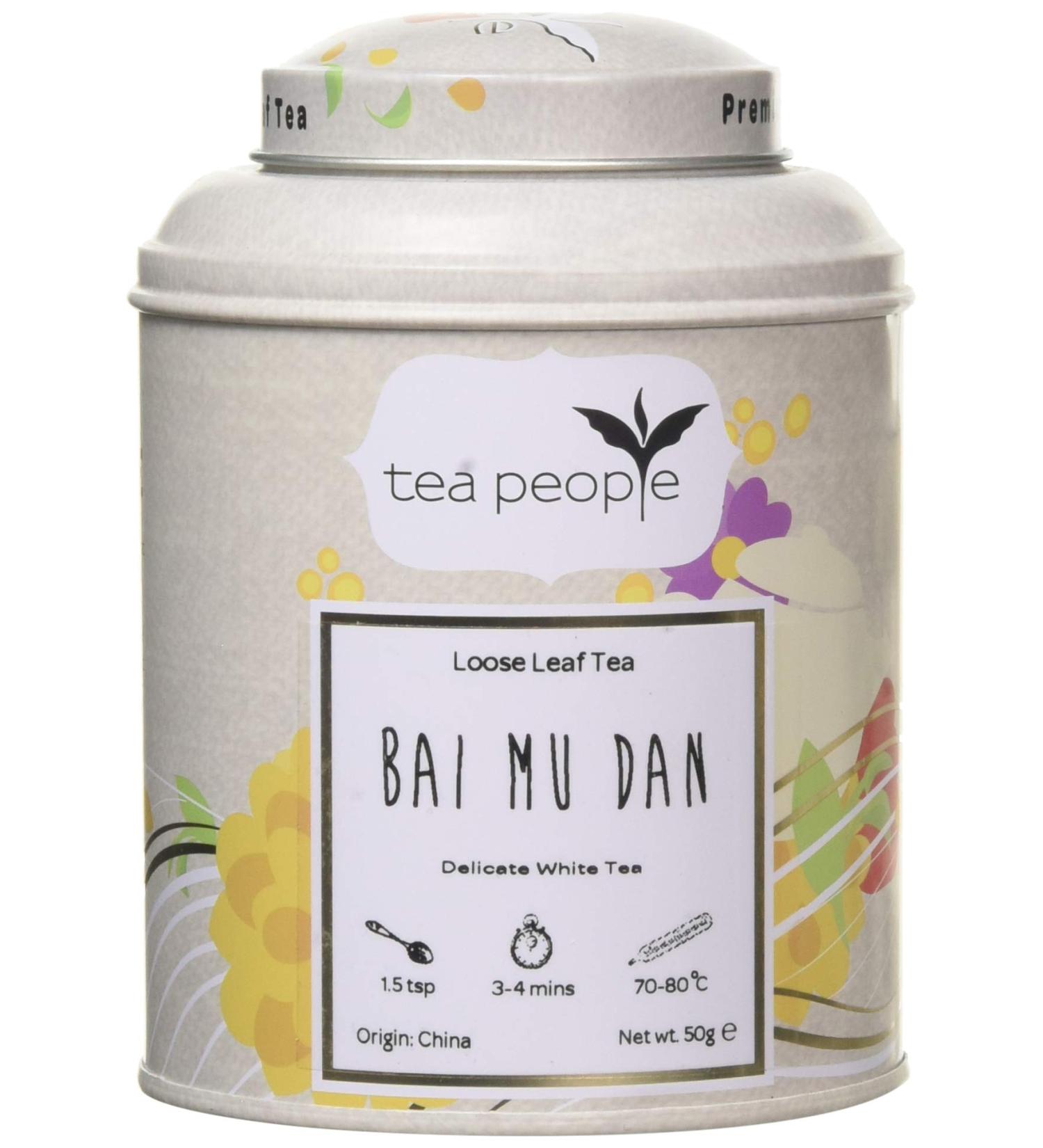 Bai Mu Dan Loose Leaf Tea in Tin Caddy - 50g | Tea People - Buy Online on SooperMarket.com