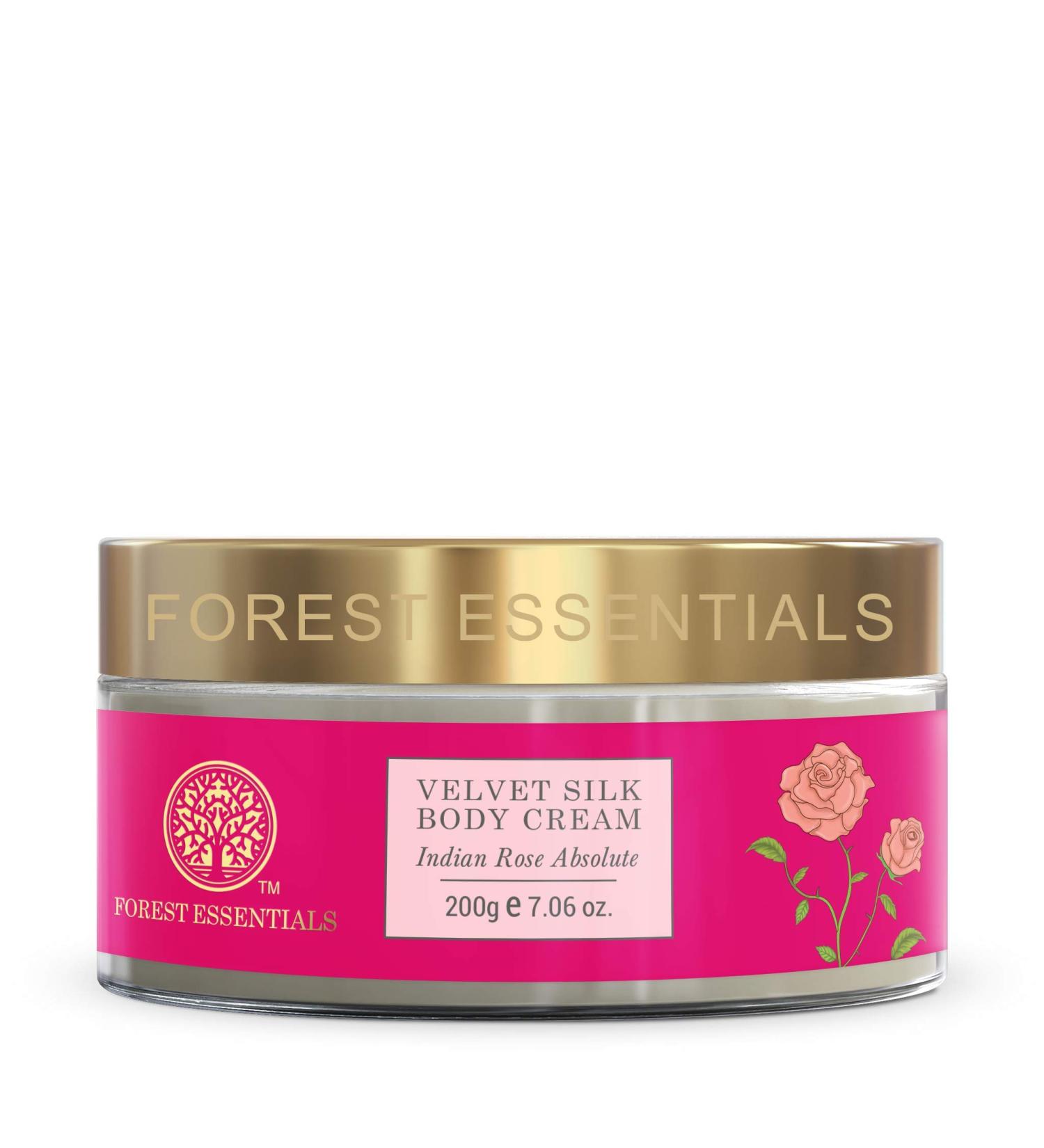 Forest Essentials Indian Rose Absolute Velvet Silk Body Cream 200g - Buy Online on SooperMarket.com
