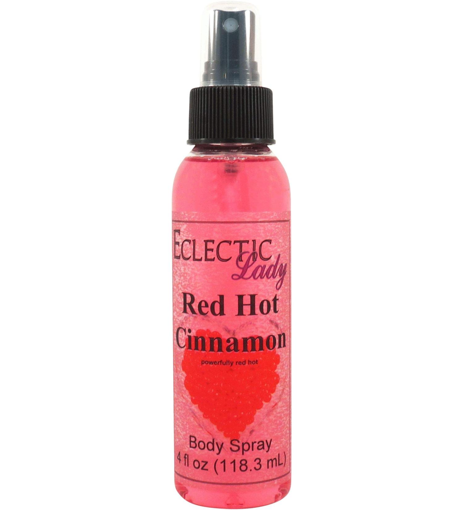 Eclectic Lady Red Hot Cinnamon Body Spray - 4 oz Handcrafted in USA Paraben Free Moisturizing Fragrance for Women Regular Strength 4 Fluid Ounces - Buy Online on SooperMarket.com