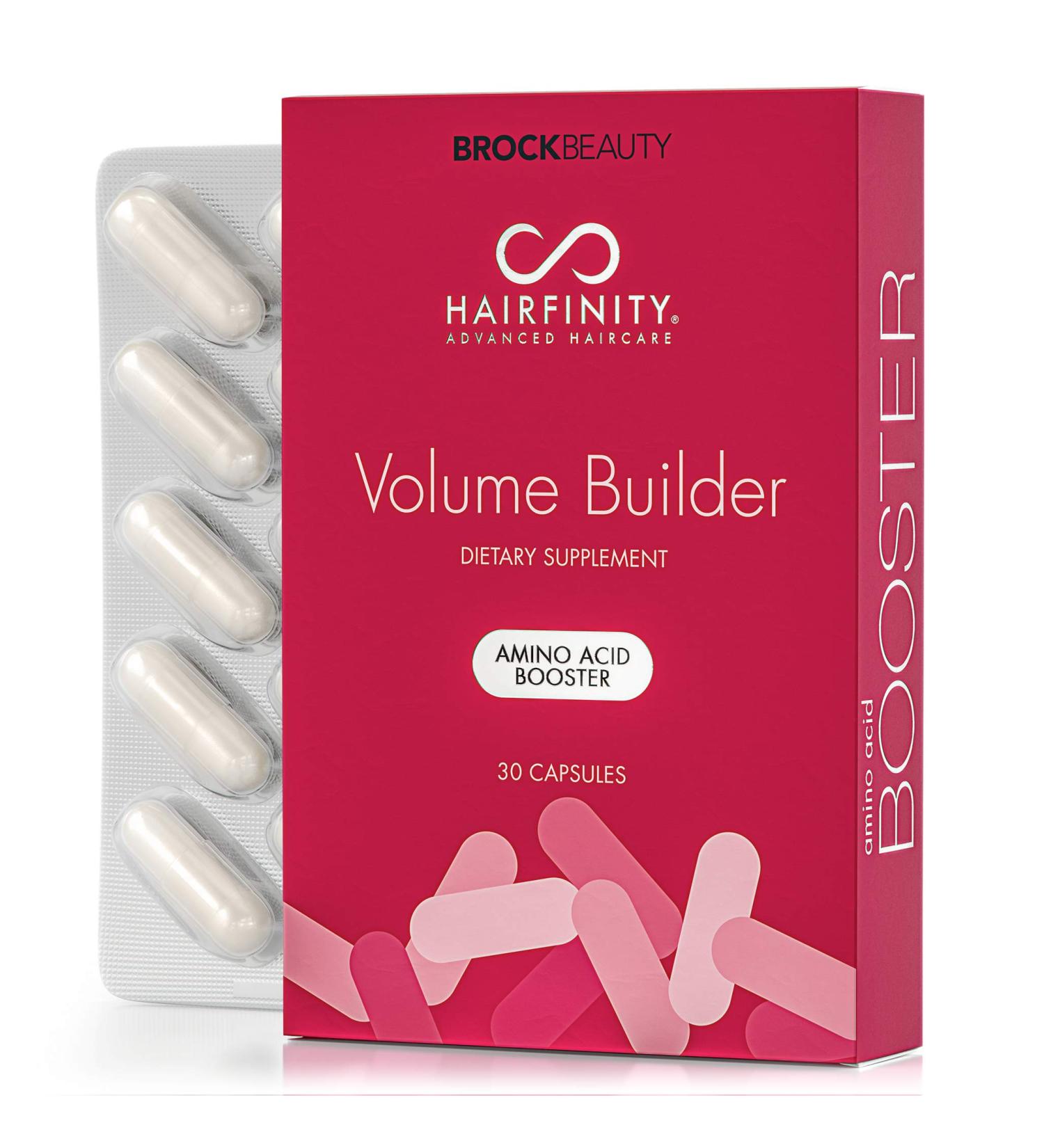 Hairfinity Volume Builder: Amino Acid Booster for Thinning & Damaged Hair - 30 Capsules - Buy Online on SooperMarket.com
