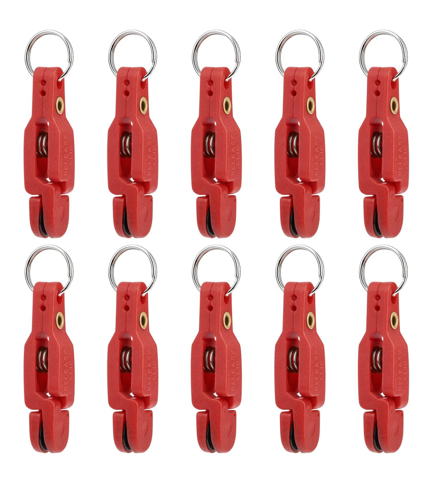 TSV 10 PCS Heavy Tension Snap Release Clips with Key Ring for Offshore Fishing - Red - Buy Online on SooperMarket.com