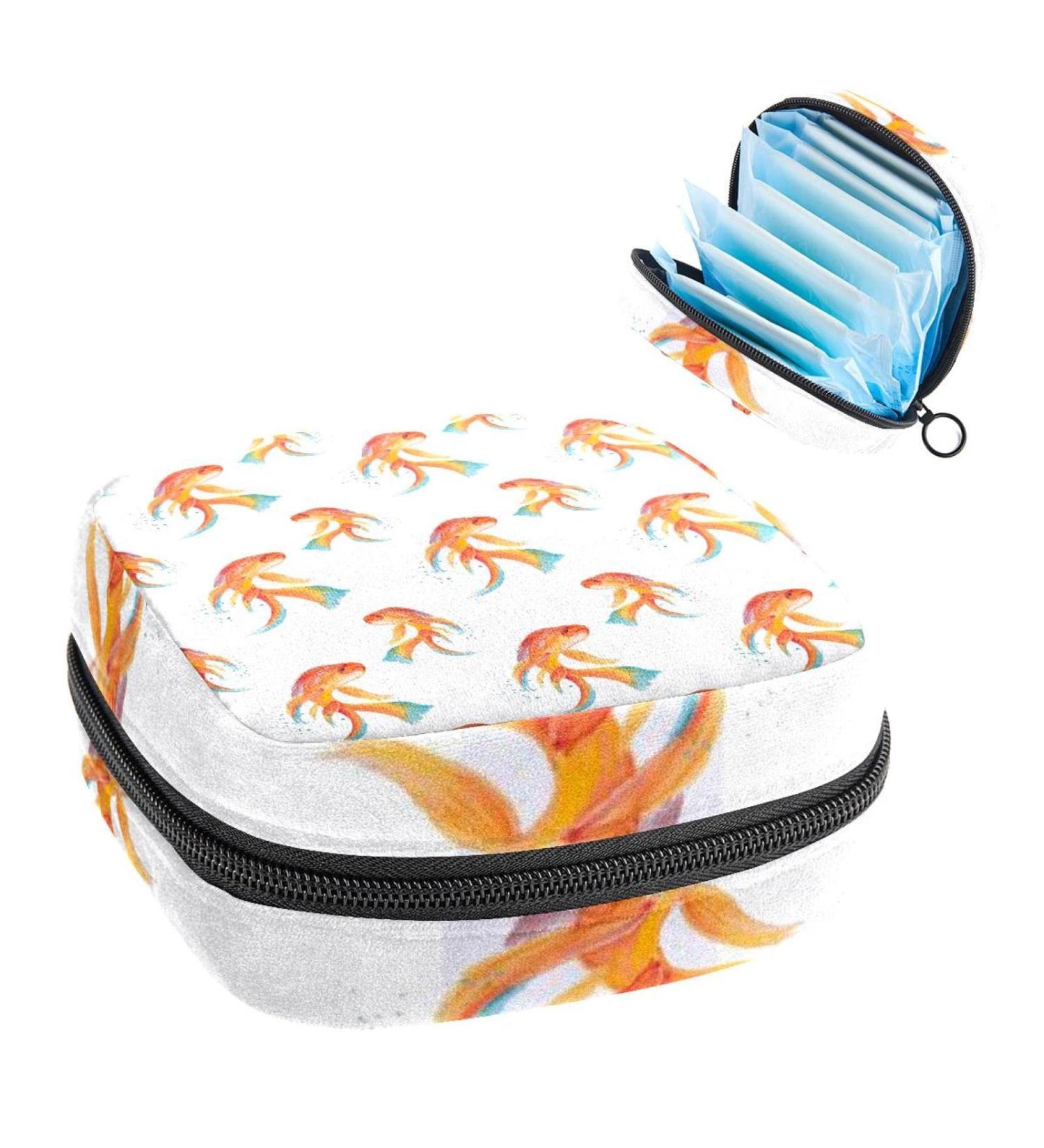 Anna Cowper Fish Sanitary Napkin Storage Bag - Portable Period Pouch for Women & Teens - Multicolored - 1Pcs - Buy Online on SooperMarket.com