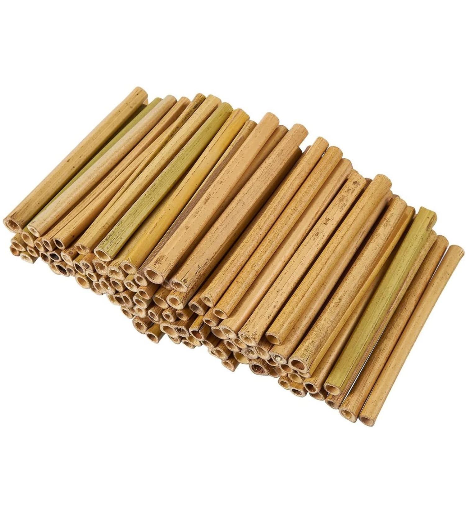100 Pack Natural Bamboo Sticks for Crafts - 5.2 Long, 0.26-0.37 Thick - DIY Bee Houses, Jewelry Projects - Craft Supplies - Buy Online on SooperMarket.com