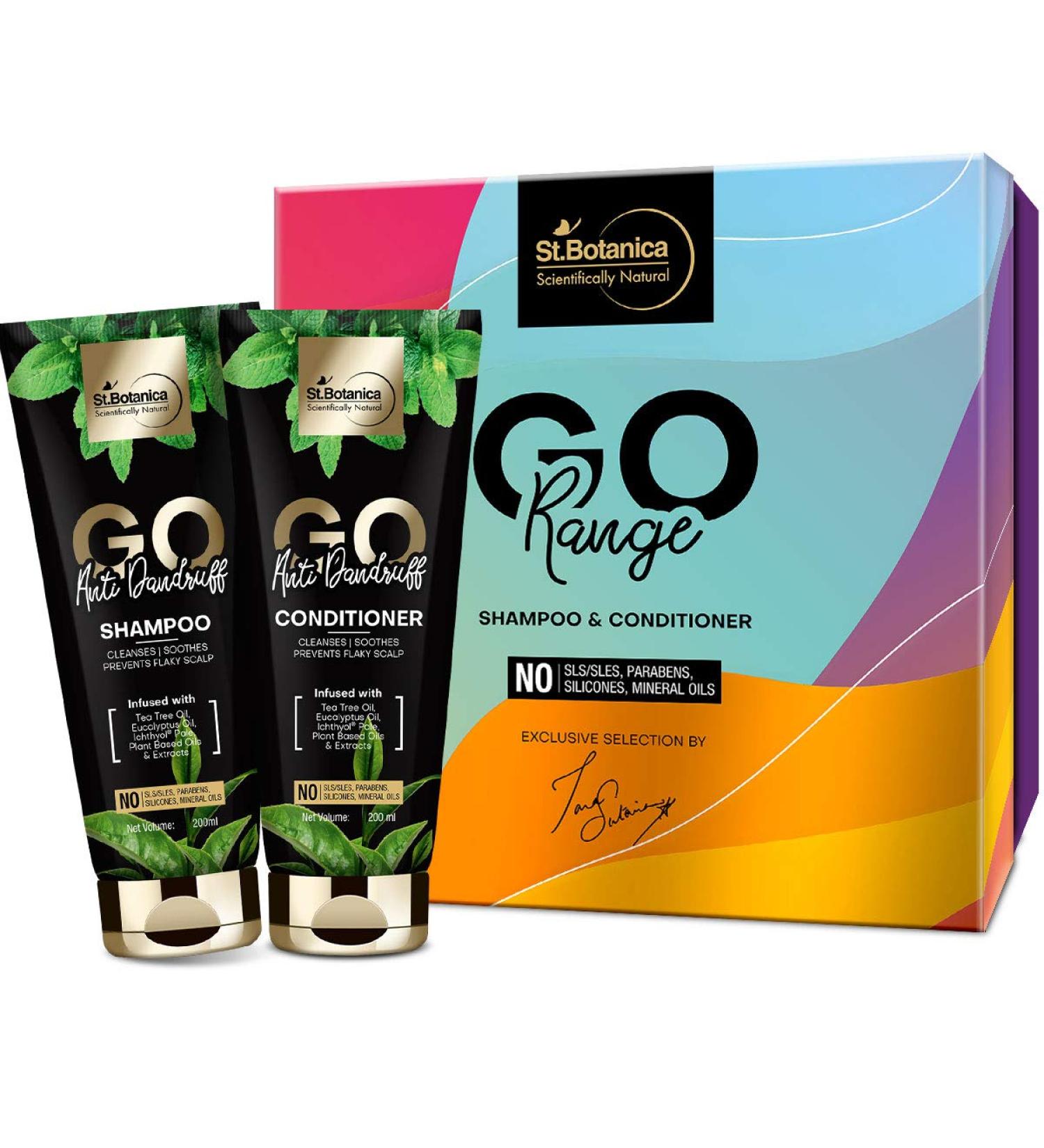 StBotanica Go Anti Dandruff Shampoo & Conditioner | 200ml Each | SLS/Sulfate-Free Paraben-Free No Silicones or Colors | International Shipping Available - Buy Online on SooperMarket.com