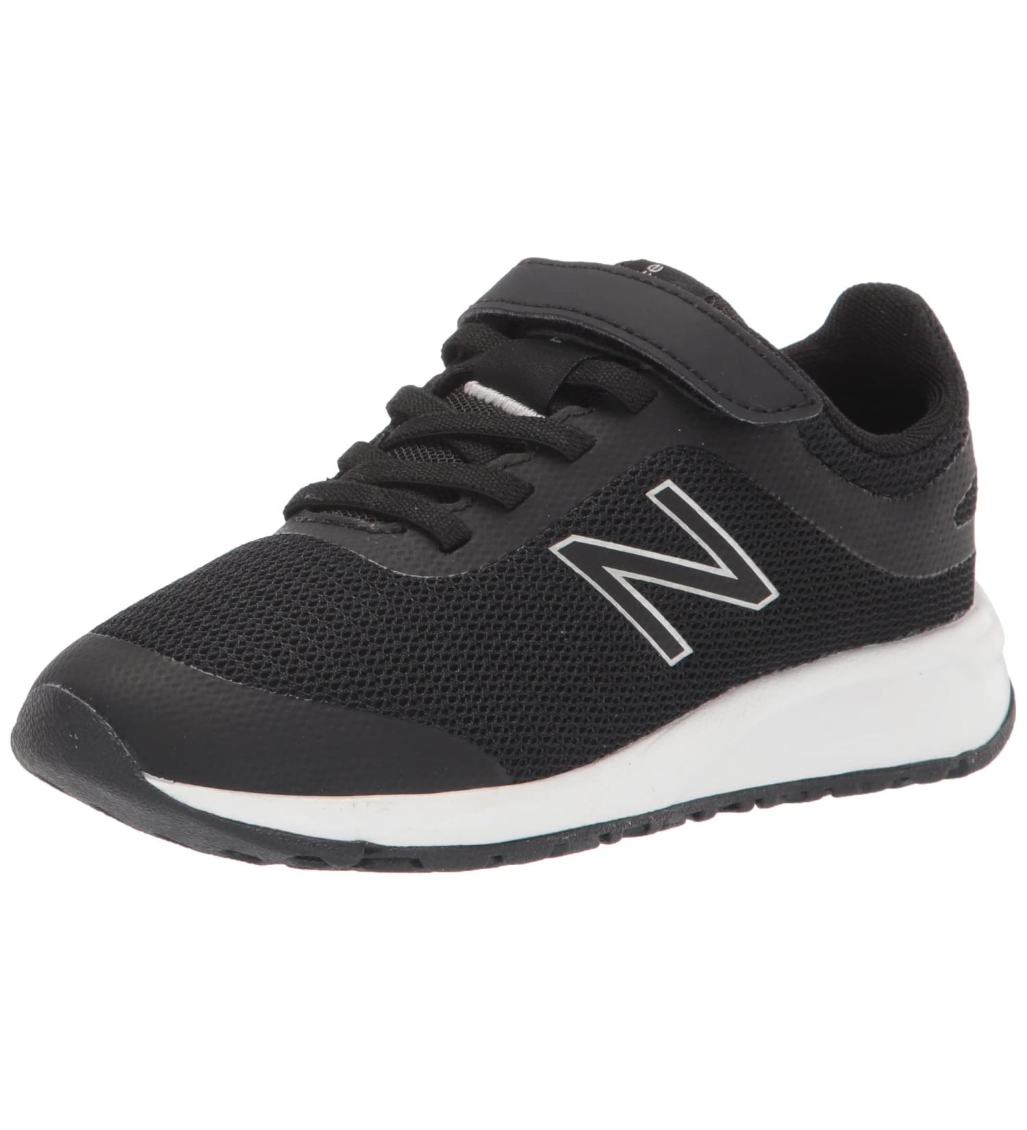 New Balance 455v2 Hook and Loop Running Shoe Little Kid 12 Wide - Black/White - Buy Online on SooperMarket.com