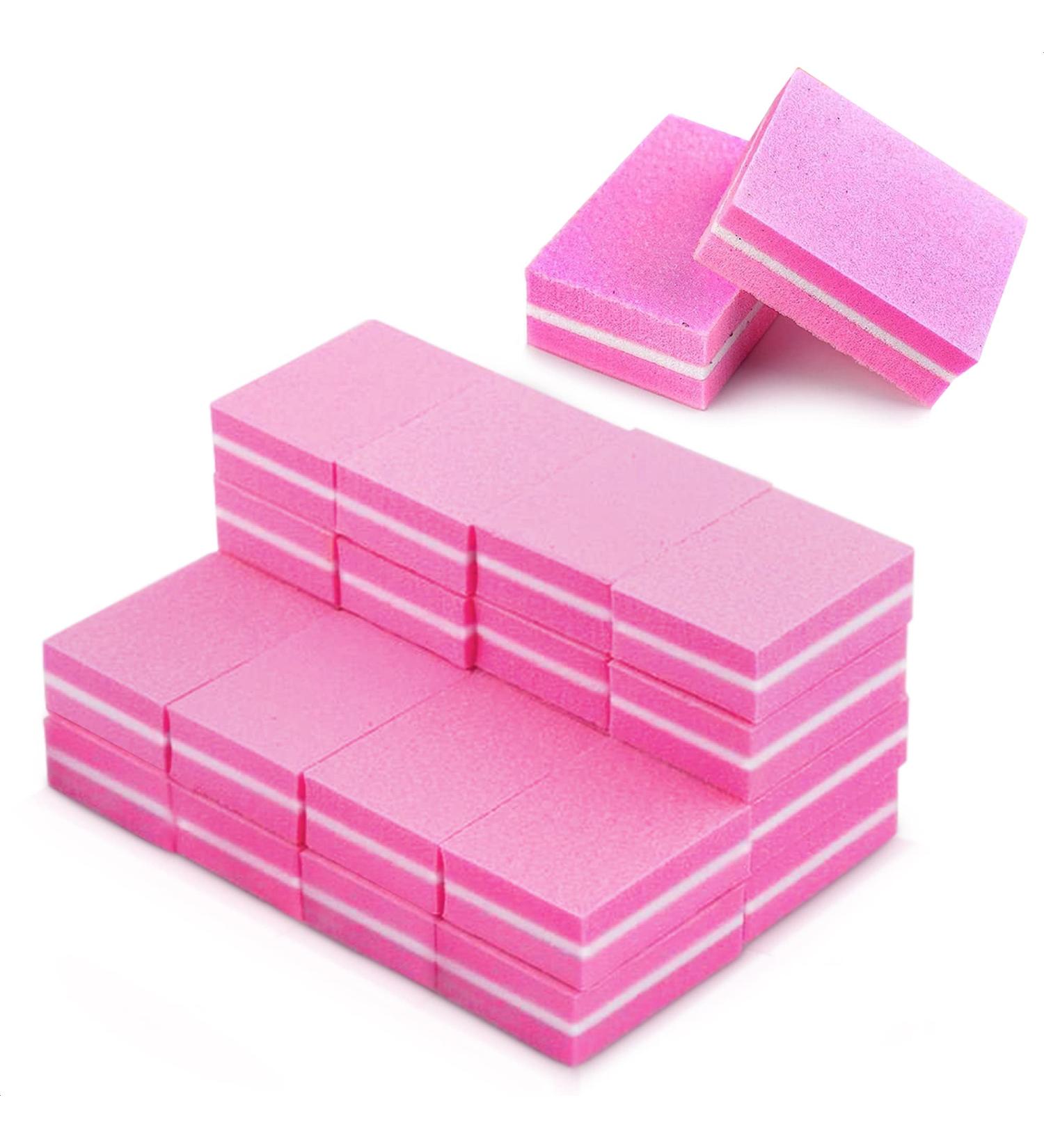 100Pcs Professional Nail Buffer Block Set - 180 Grit Buffing Blocks for Natural and Acrylic Nails - Nail Art Tools and Sandpaper File - Buy Online on SooperMarket.com