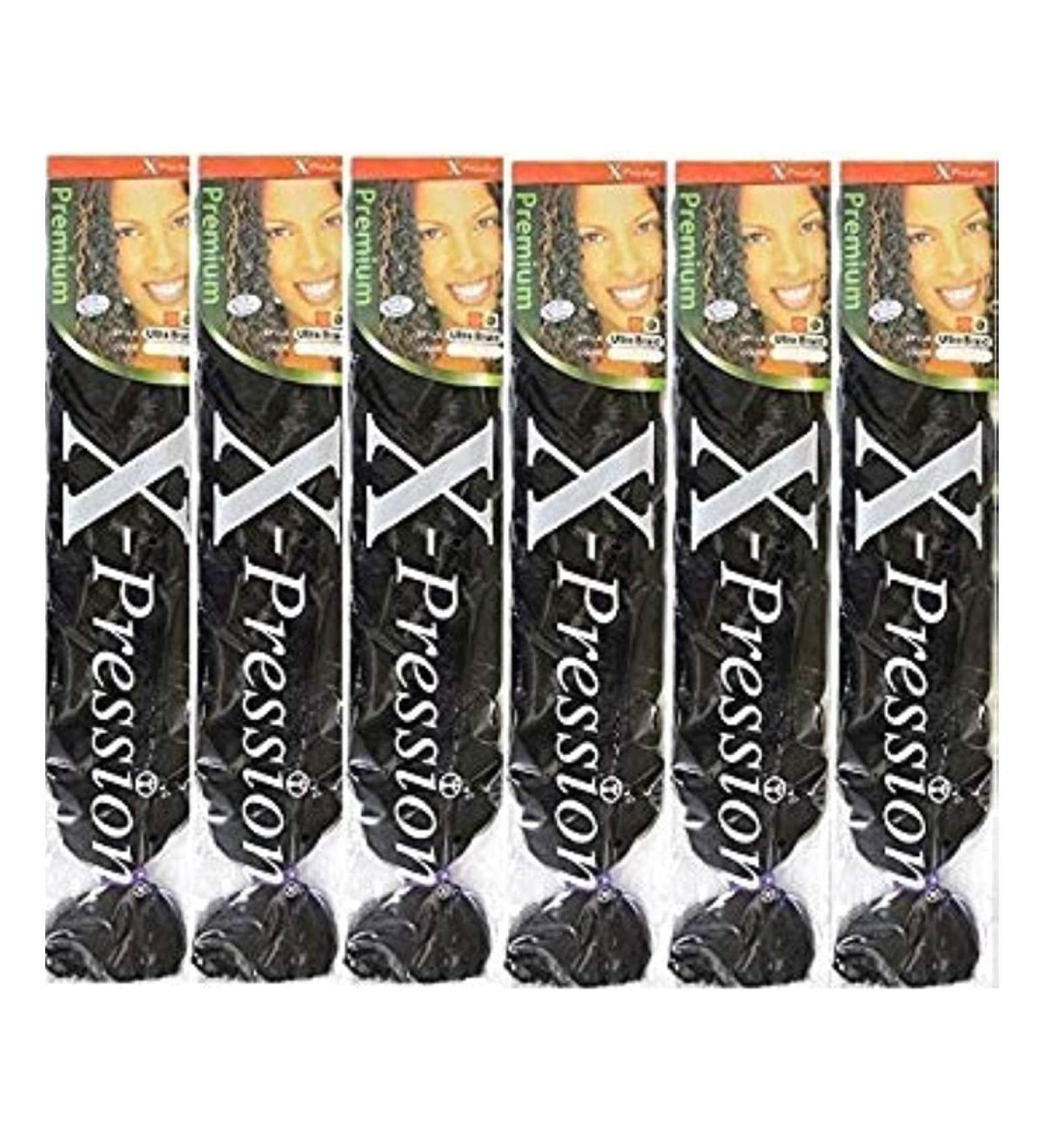 X-pression Premium Original Hair Braid (Pack of 6 SM1B/30) SM1B/30 Pack of 6 - Buy Online on SooperMarket.com