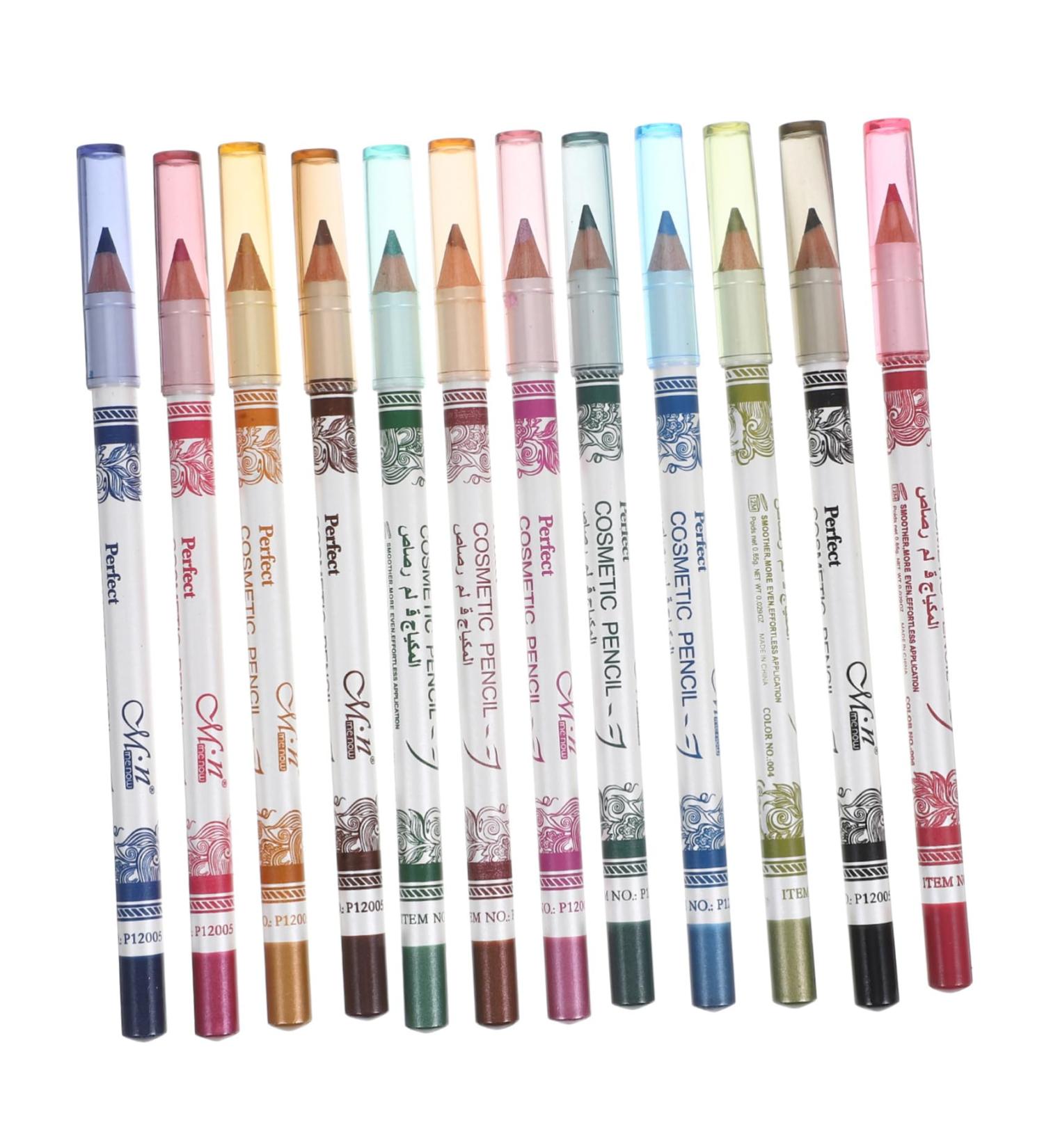 CIMAXIC 12pcs Eyeliner Lip Colour Liner Eye Pencil Eyeshadow Cosmetic Pen Makeup - Buy Online on SooperMarket.com