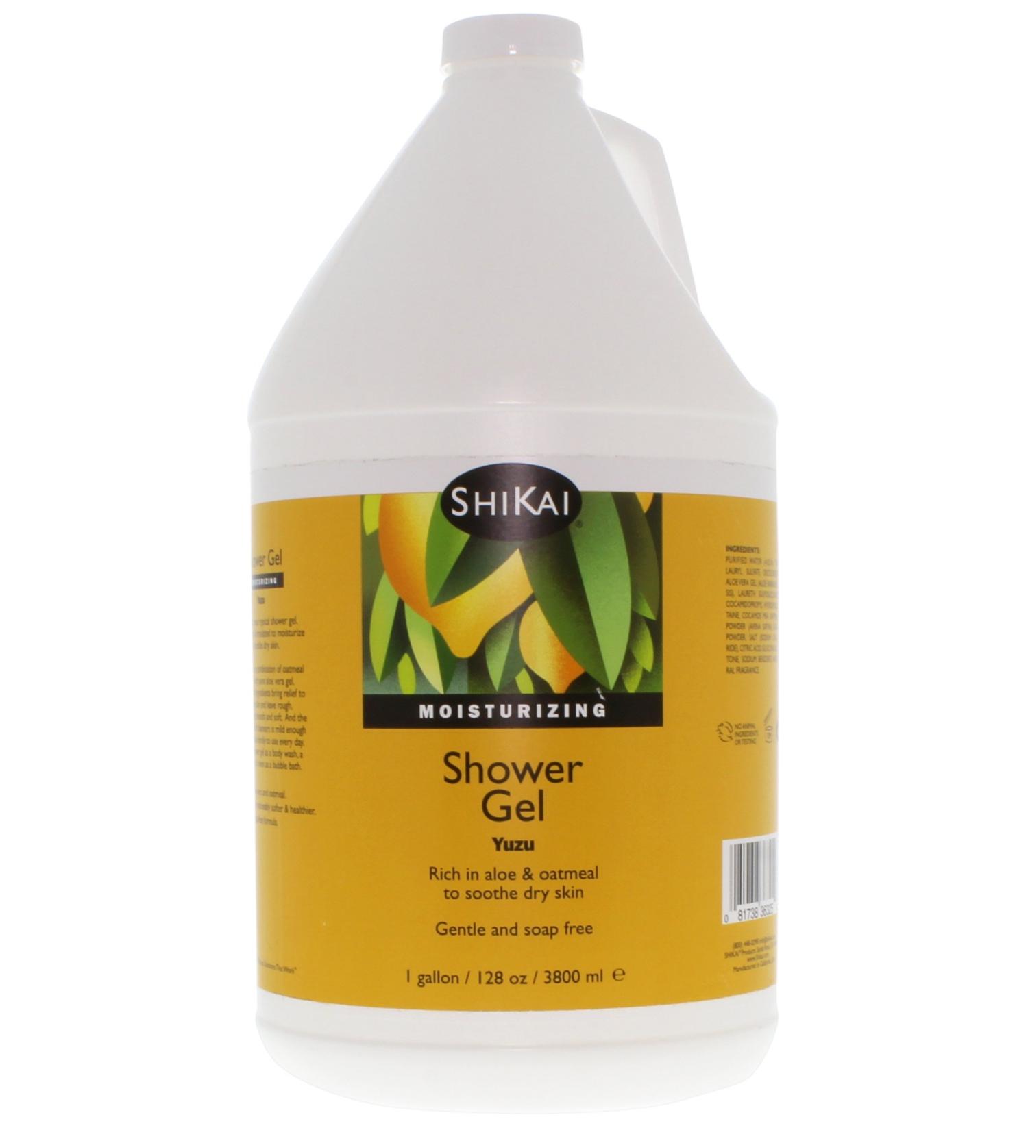Shikai Daily Moisturizing Shower Gel with Aloe Vera & Oatmeal - 1 Gallon Yuzu 128 Fl Oz - Relief for Dry Skin - Soap-Free Formula - Buy Online on SooperMarket.com