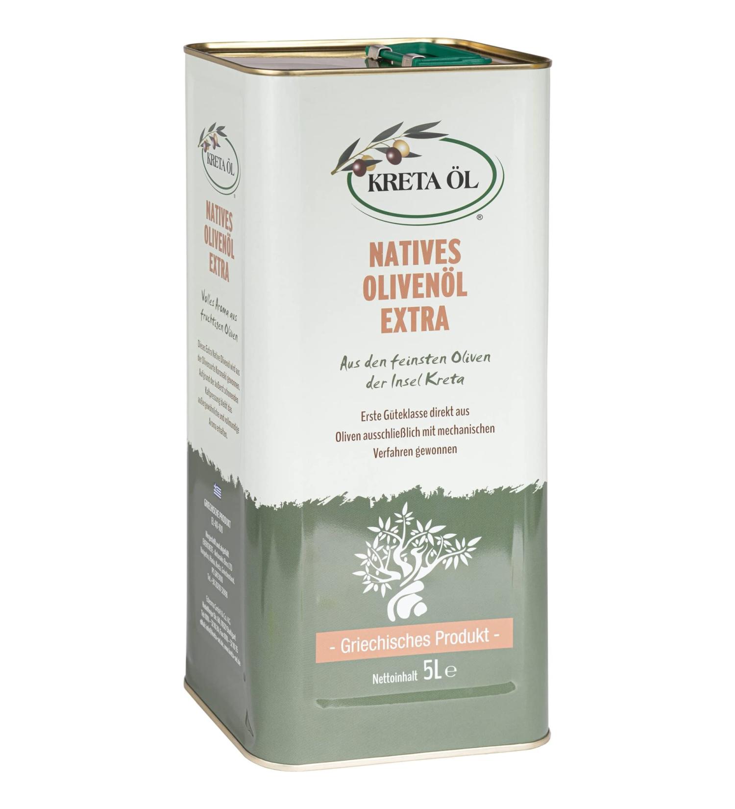 Buy Extra Virgin Olive Oil - 5 Liters (1 Pack) - Authentic Crete Oil for Cooking & Health - Buy Online on SooperMarket.com