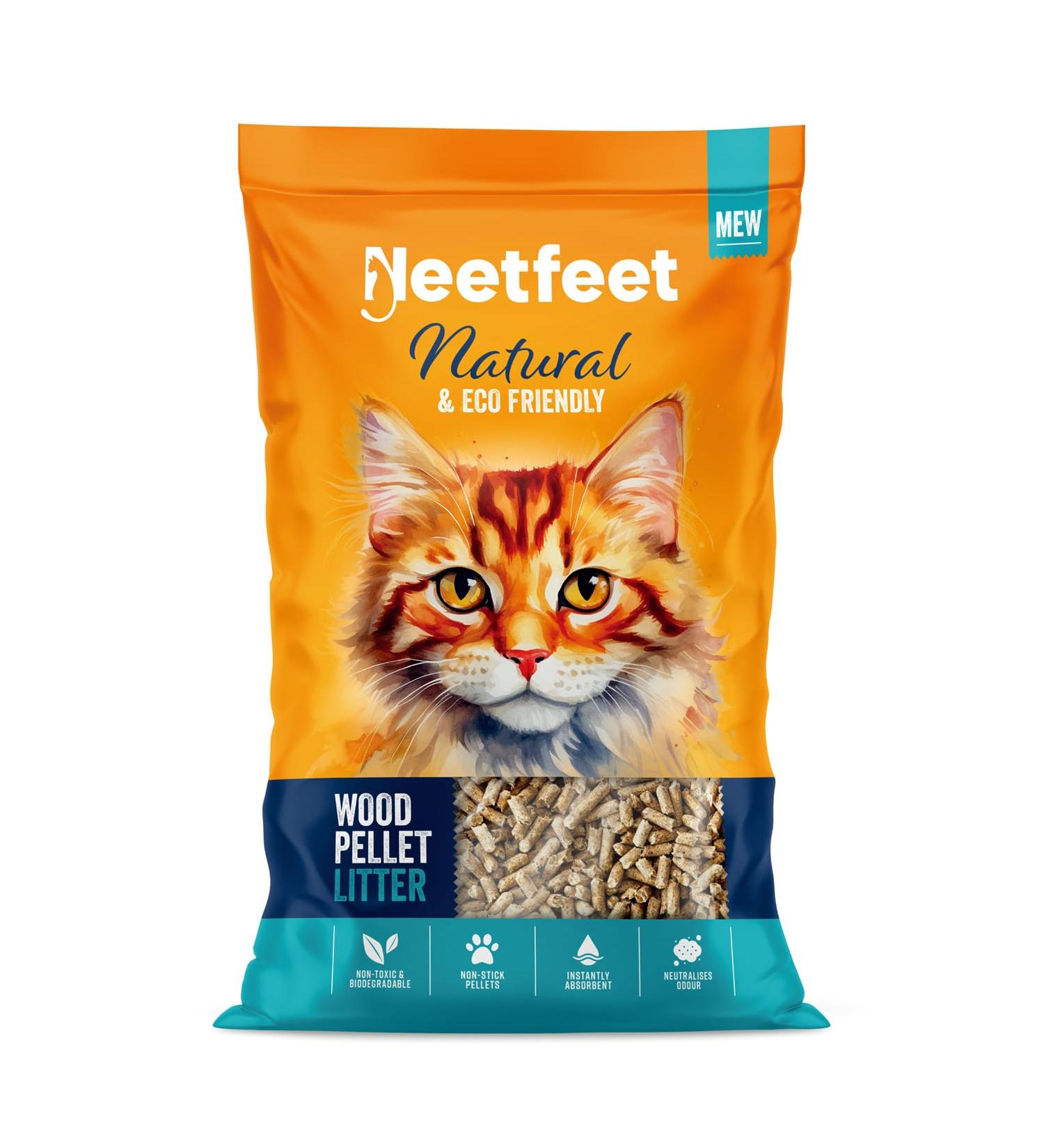 Premium Natural Wood Pellet Cat Litter | Ultra Absorbent & Biodegradable | Effective Odour Control | 30L Bag - Buy Online on SooperMarket.com