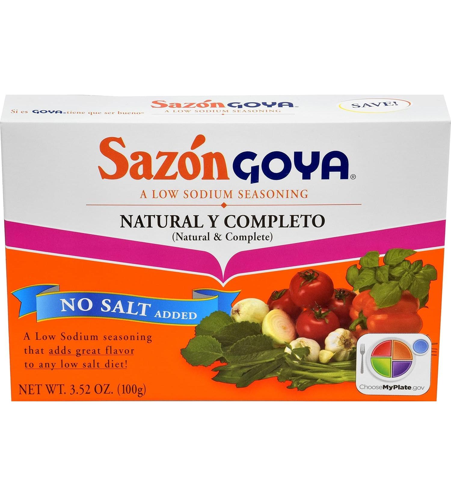  Sazon Goya Saz n Low Sodium Seasoning - No Salt Added - 3.52 Oz (20 Packets) - Flavor Explosion Without the Sodium! Authentic Latin American Flavors in Every Box - Spanish Seasons - Econo Pak + Bonus PaLiSoL CREATiONS Sticker! Perfect for Cooking with Le - Buy Online on SooperMarket.com