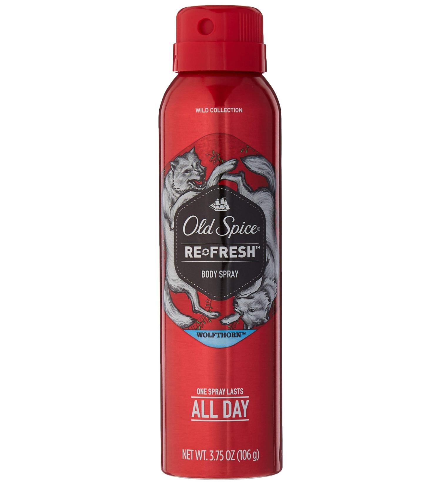 Old Spice Wild Collection Wolfthorn Deodorant Body Spray 3.75 oz (Pack of 2) - Buy Online on SooperMarket.com