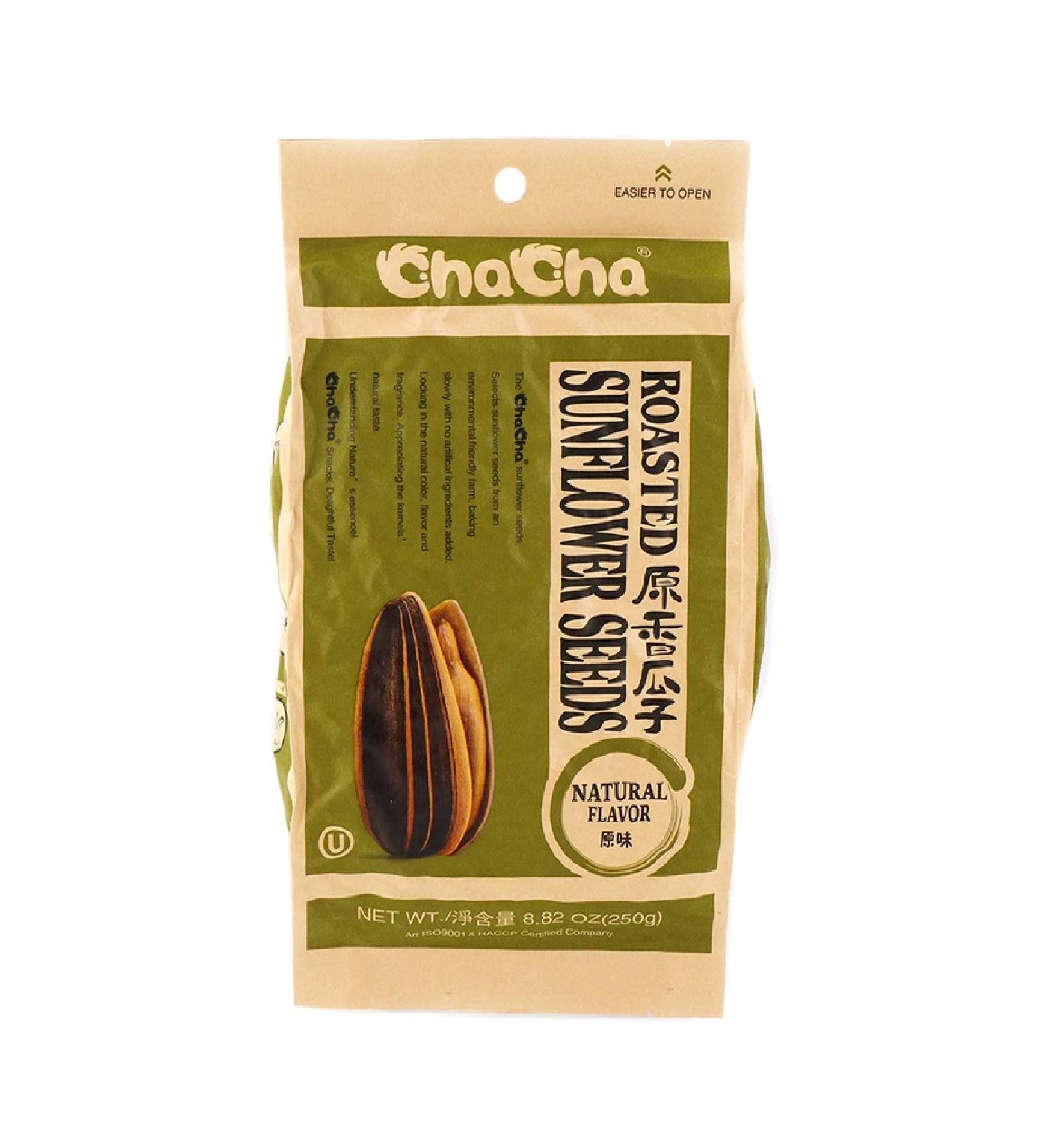 Cha Cha Sunflower Seeds (Roasted) 250g - 100% Natural Flavor - 10 Bags (8.8 oz each) - Pack of 10 - Buy Online on SooperMarket.com