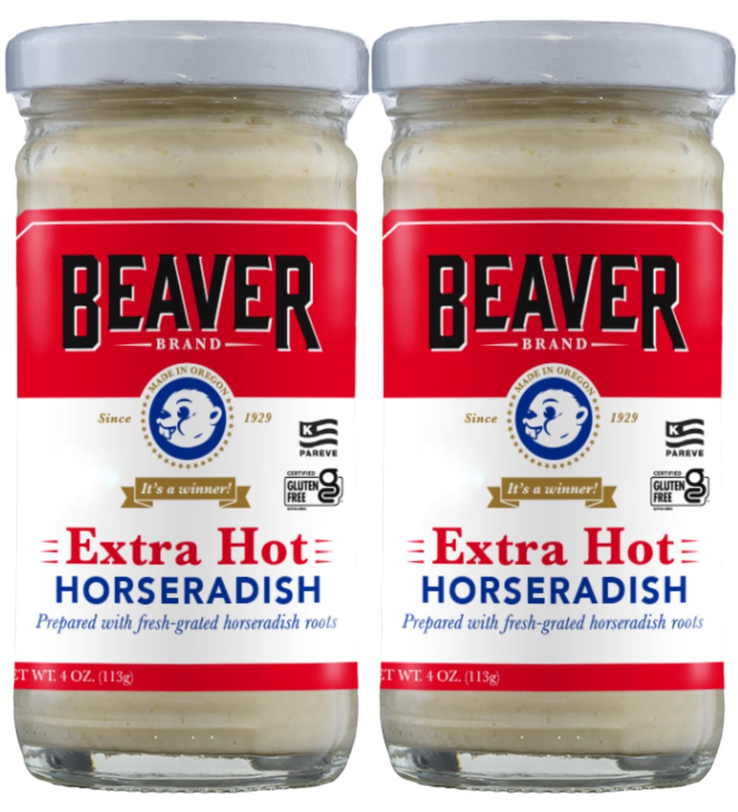 Beaver Horseradish Extra Hot 4oz - Pack of 2 | Premium Quality - Buy Online on SooperMarket.com