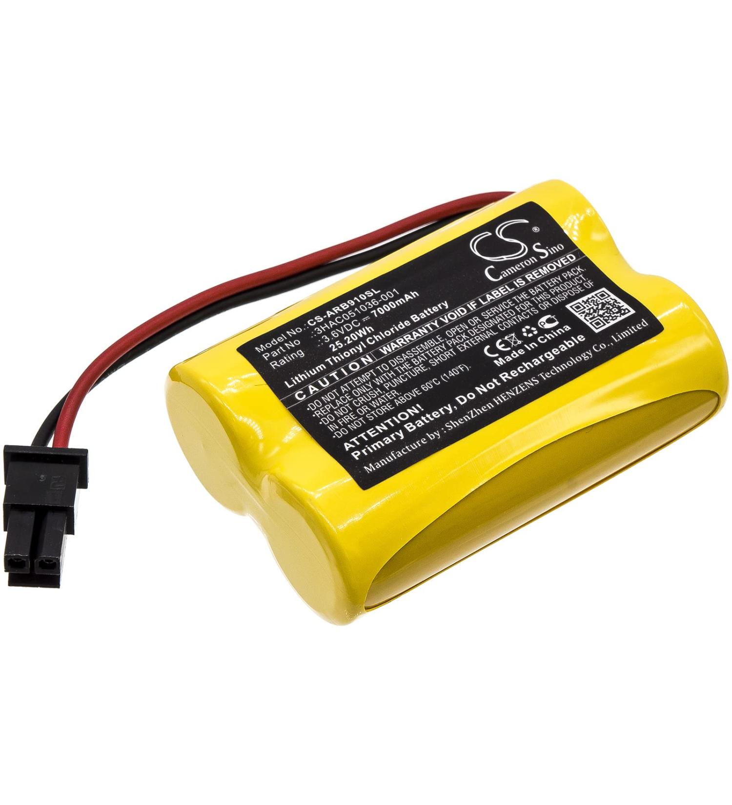 Battery Replacement for ABB 1s2 PLS17500 IRB 910SC & IRB 1200 - 3HAC051036-001 REV02 | International Shipping Available - Buy Online on SooperMarket.com