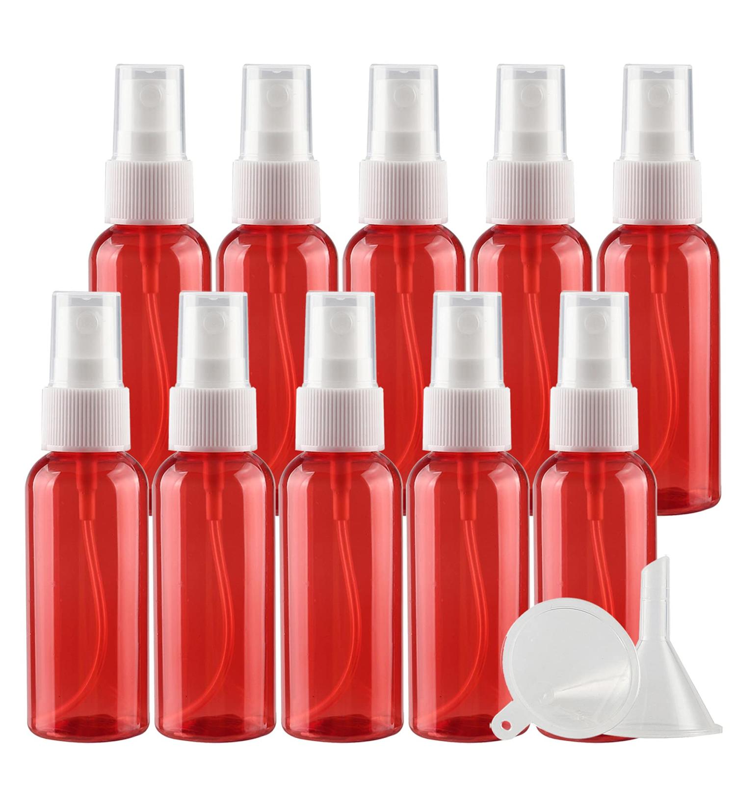 Zeoabsy 12-Pack 50ml Red Spray Bottles - Fine Mist Atomizer & Perfume Pump for Travel & DIY - Buy Online on SooperMarket.com