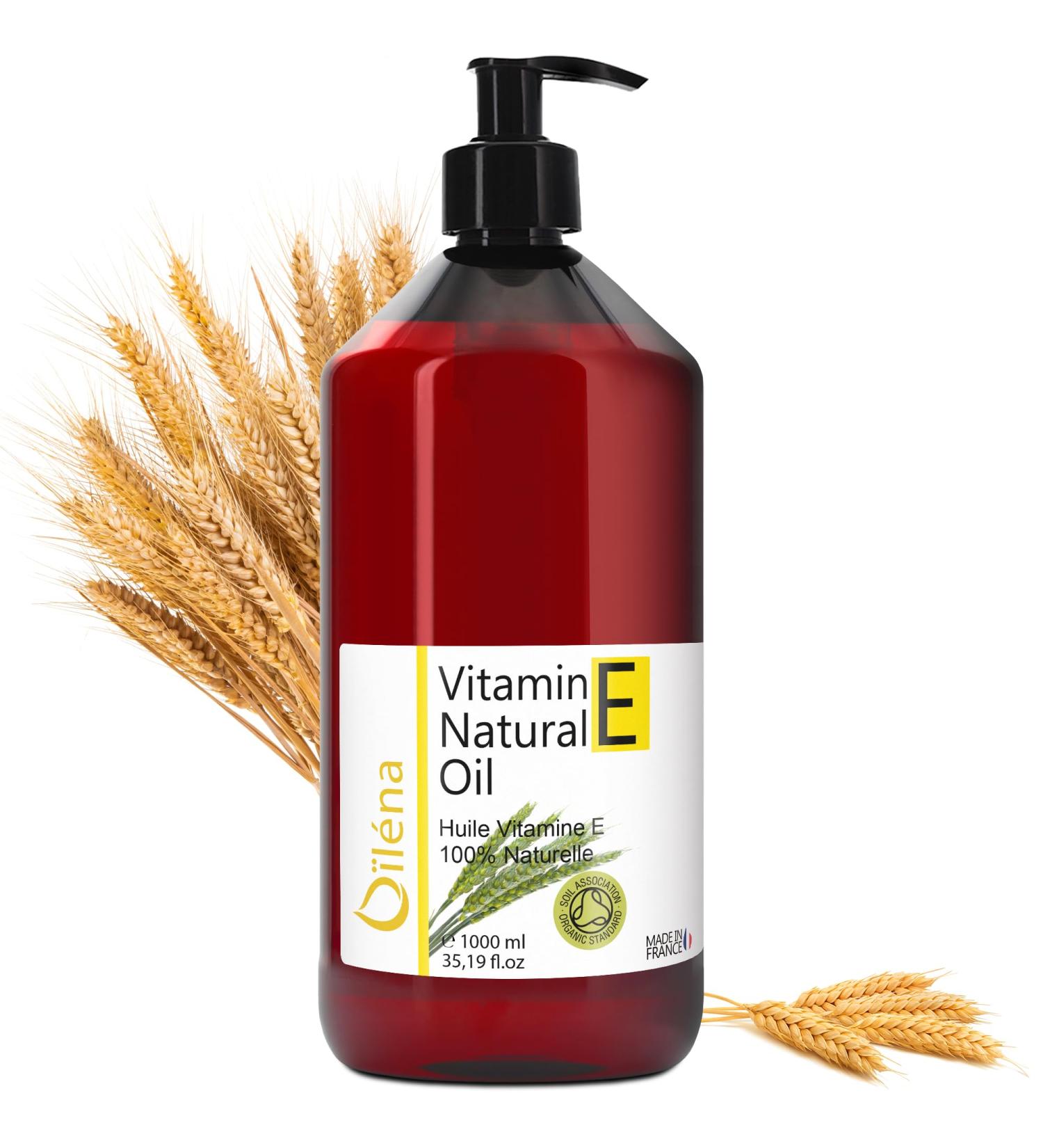 Vitamin E Oil (tocopherol) 100% natural Vegan Anti Aging Face Care Waterproof make-up remover Body and Hair Nails and Cuticles Repairing Moisturizer for Hands (1000 ml) - Buy Online on SooperMarket.com