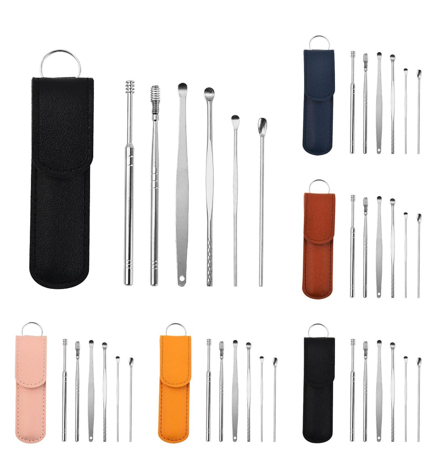 Professional 5 Set 30PCS Ear Wax Removal Kit - Reusable Spiral Ear Cleaner & Curette - Earwax Cleaner Tool - Multicolor - Buy Online on SooperMarket.com