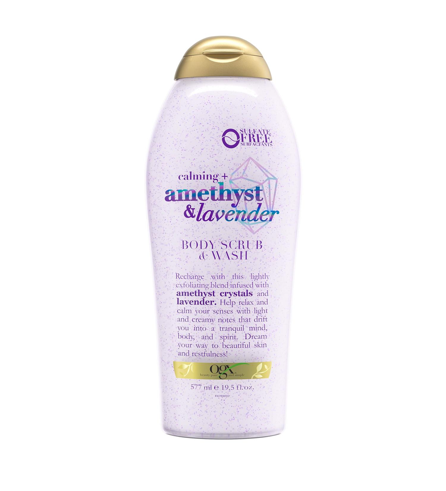 OGX Calming Amethyst & Lavender Body Scrub & Wash 19.5 fl oz - Gently Exfoliating - Buy Online on SooperMarket.com