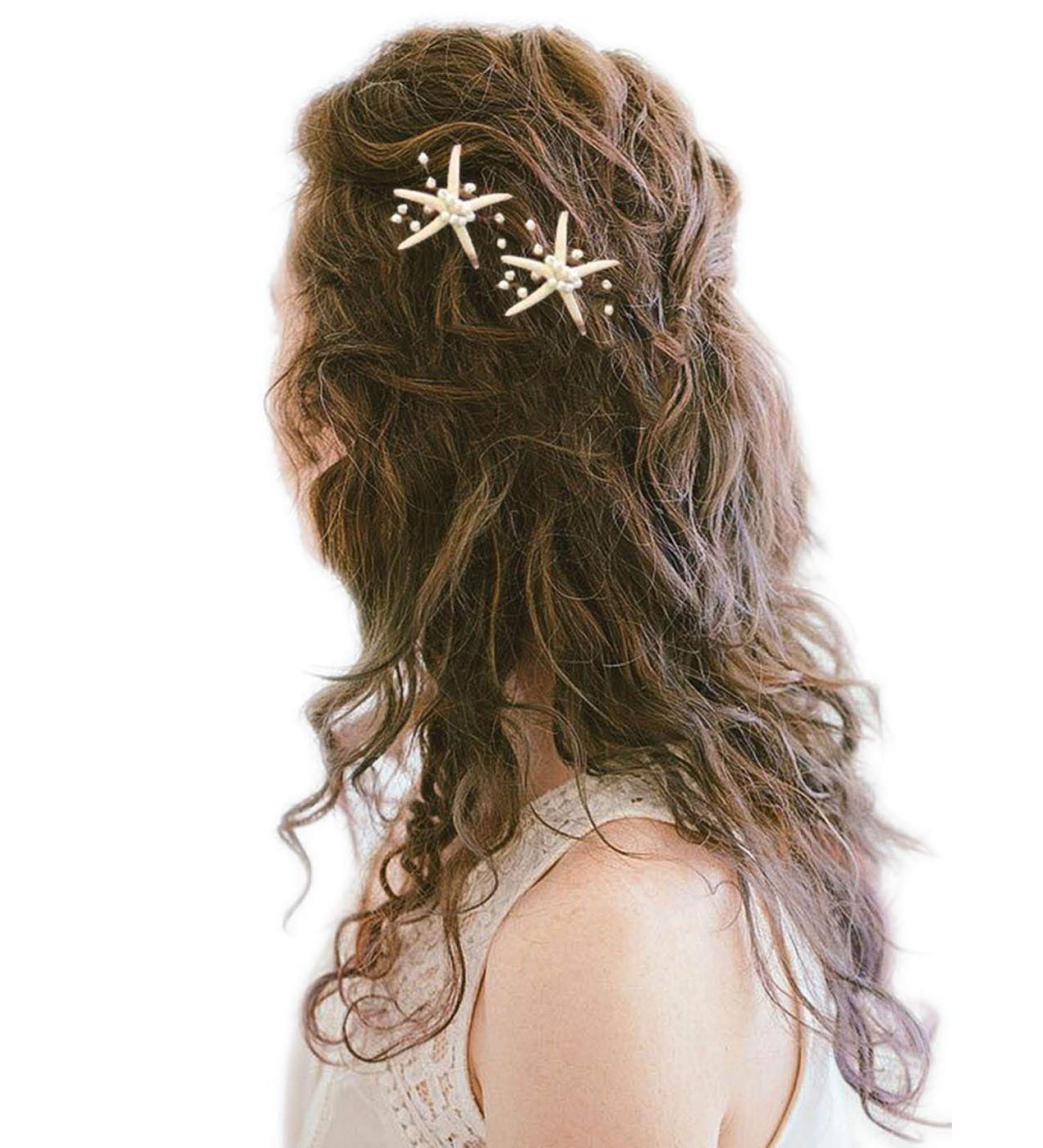 Barogirl Wedding Starfish Hair Pins Set - Bridal Beach Hair Accessories for Women/Girls (Silver) - Buy Online on SooperMarket.com