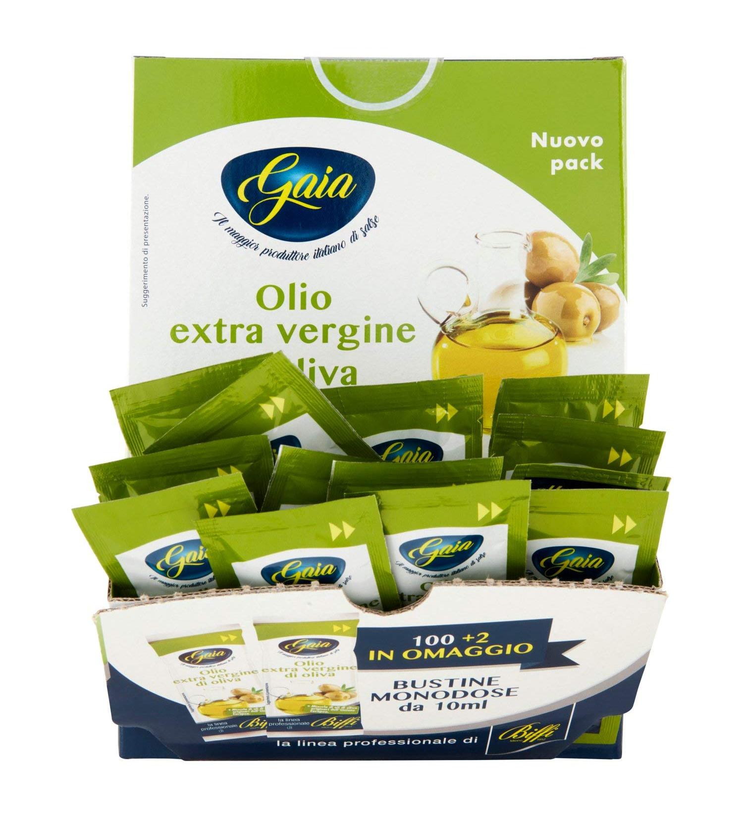 Gaia Ga25810 Extra Virgin Oil in Single Dose Bags - 102 Bags of 10 ml - Buy Online on SooperMarket.com