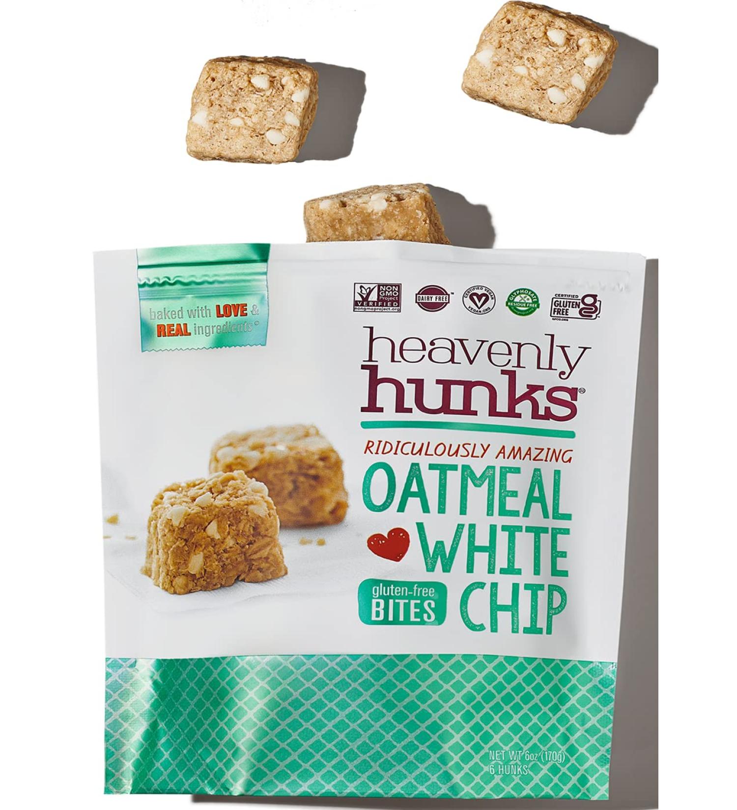 Heavenly Hunks Oatmeal White Chip 6 oz Bag - 6 Pack | 6 Ounce (Pack of 6) - Buy Online on SooperMarket.com