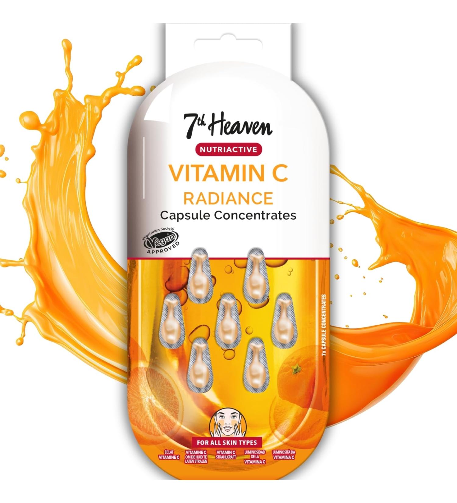 7th Heaven Vitamin C Capsule Concentrates (7 Day Supply). Daily Glow Cream. Brightening Vitamin C Capsules for Face Care (all Skin Types). Vegan Vitamin C Serum for Face - Genuine 7th Heaven Skin Care - Buy Online on SooperMarket.com