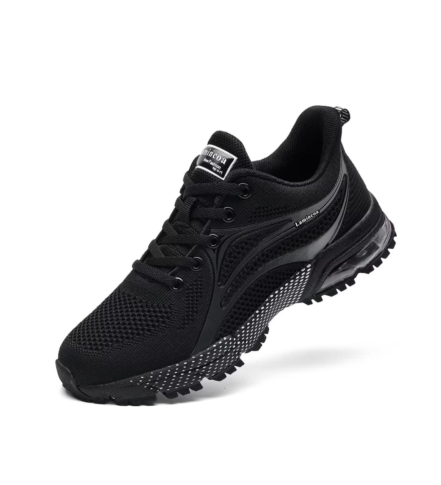 Lamincoa Women's Air Running Shoes - Non Slip Athletic Sneakers, Size 8, Black - Buy Online on SooperMarket.com