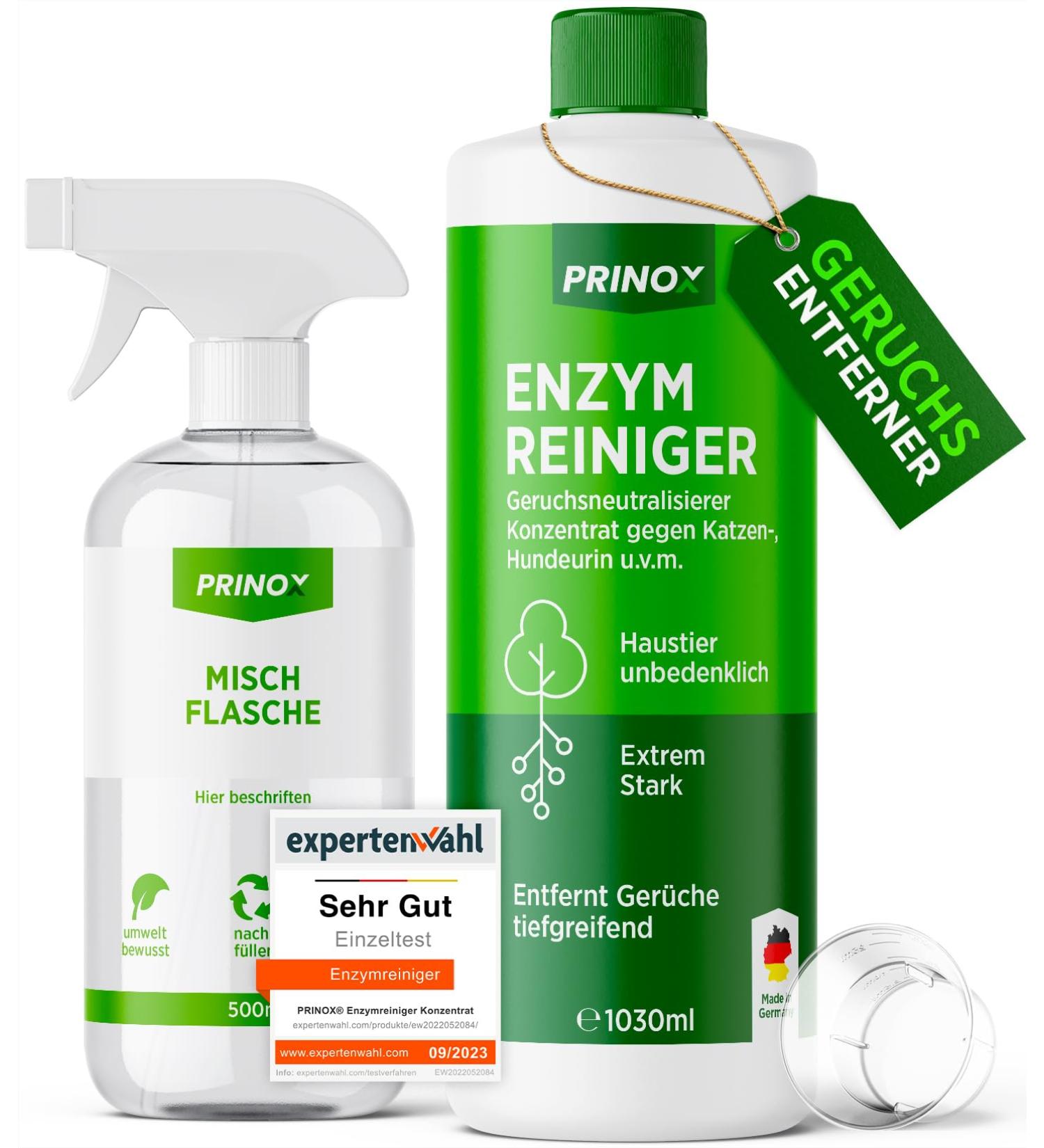 Prinox 1030ml Enzyme Cleaner Concentrate - Strong Odor Remover for Pet Urine & Deep Cleaning - Makes 40L Neutralizer - 1 Pack - Buy Online on SooperMarket.com