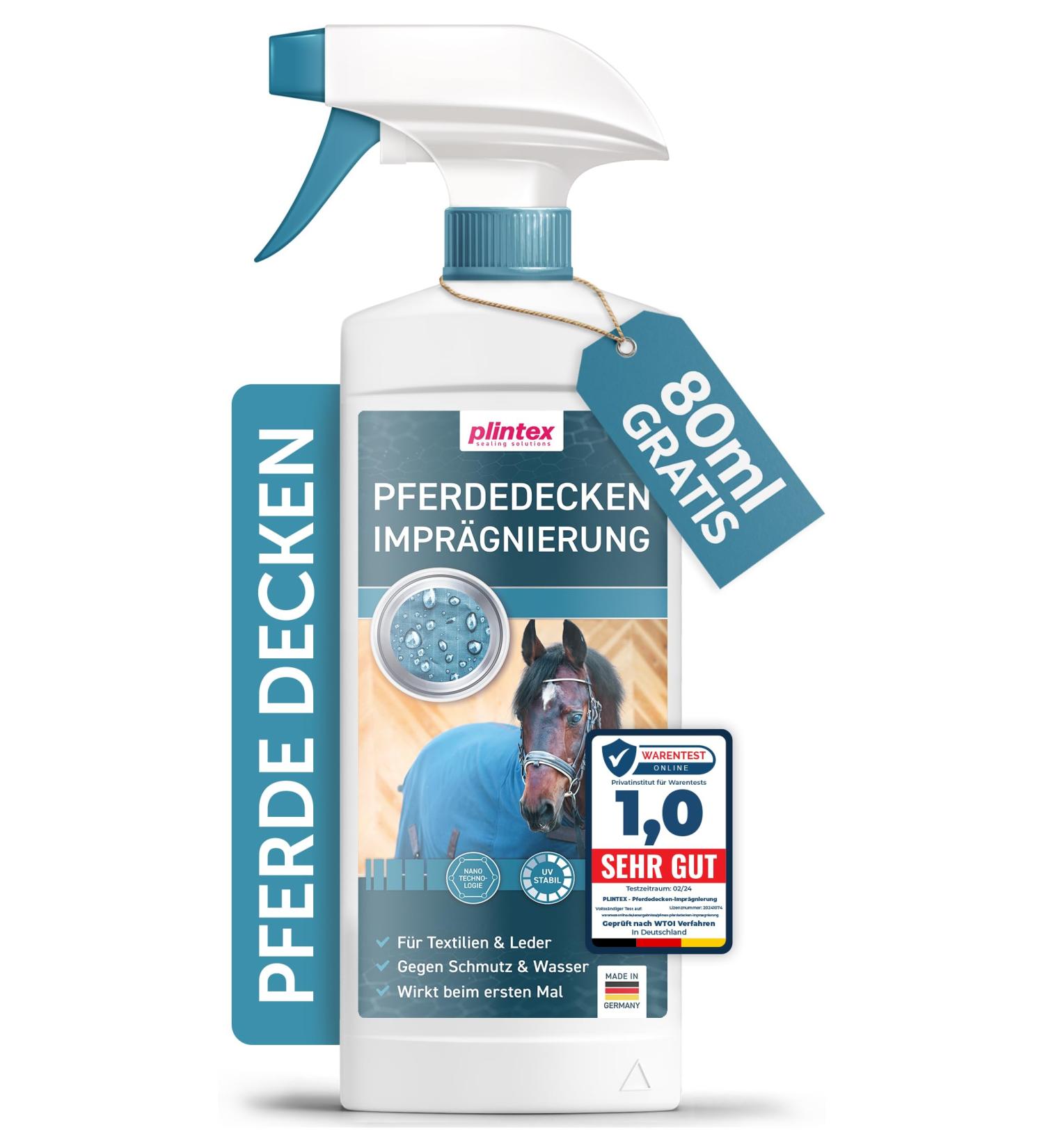 PLINTEX 580ml Horse Blanket Impregnation Spray - Waterproof Your Horse's Outdoor & Rain Blankets | Premium Horse Accessories - Buy Online on SooperMarket.com