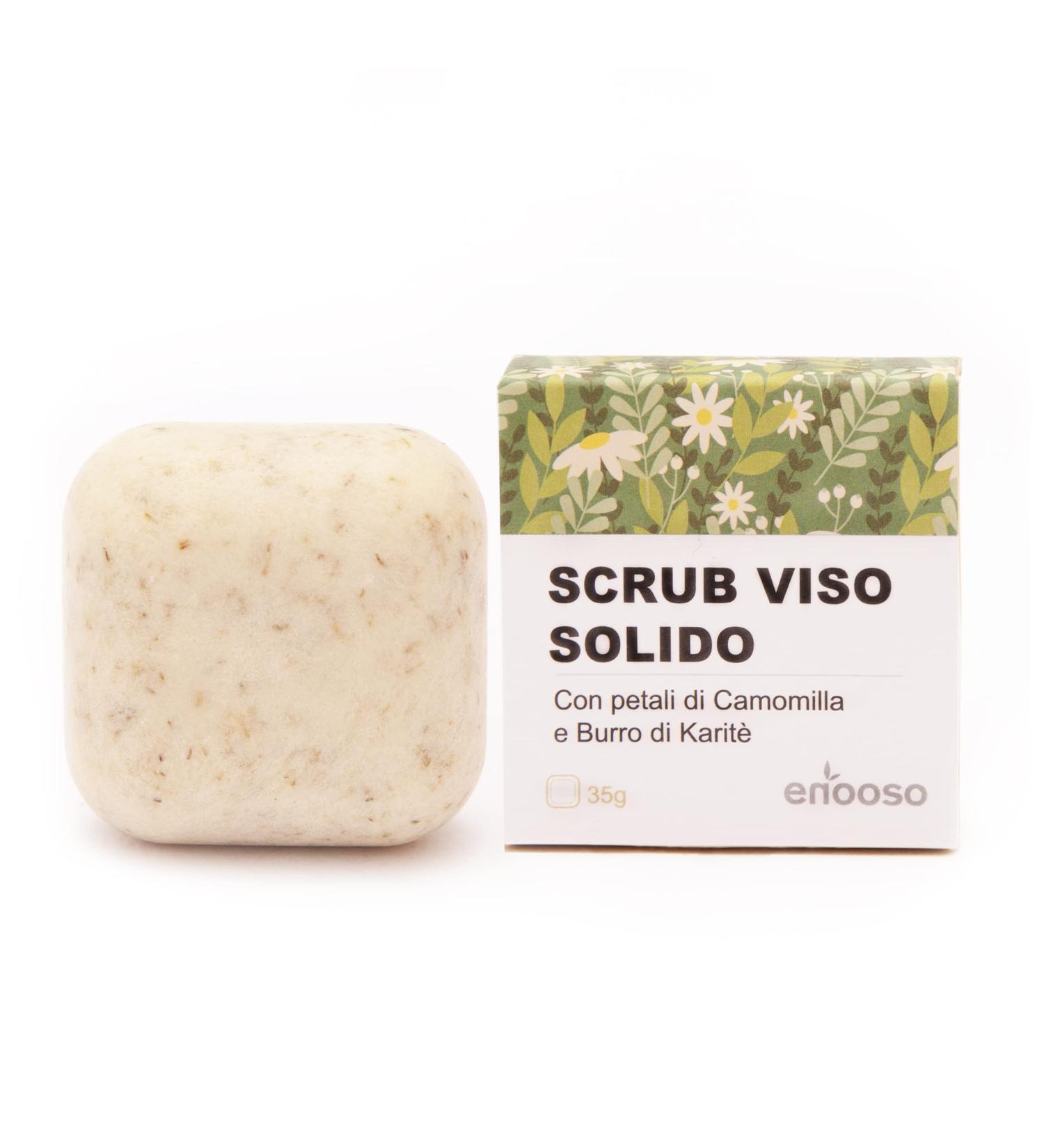 Enooso Organic Facial Cleanser for Acne-Prone Skin - Clay Aloe Vera & Chamomile - 100% Vegan & Plastic-Free 35g - Buy Online on SooperMarket.com