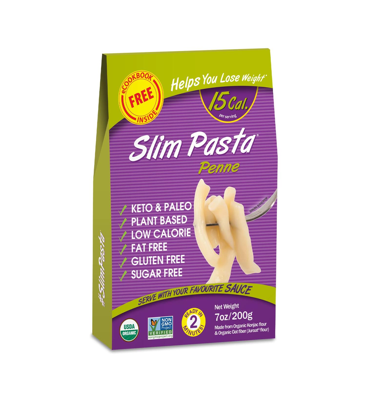 Keto Organic Konjac Penne Pasta - Zero Carb, Sugar & Gluten Free | Plant Based Vegan Diet | Konjac Flour & Oat Fiber | Healthy Instant Meal (200g) Pack of 6 - Buy Online on SooperMarket.com