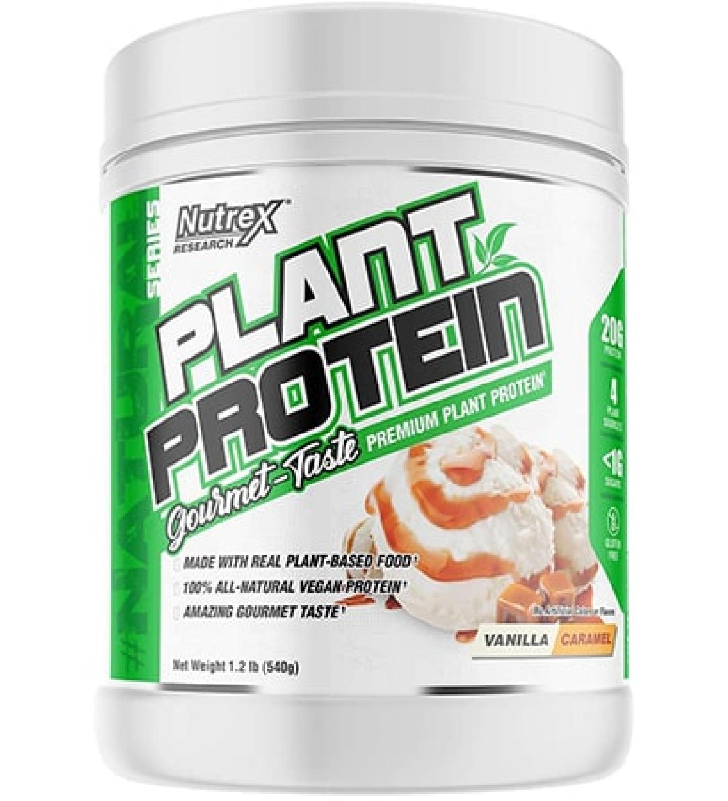 Nutrex Natural Plant Protein Vanilla Caramel 1.2 lb - Vegan Protein Powder for Muscle Growth & Recovery - Buy Online on SooperMarket.com