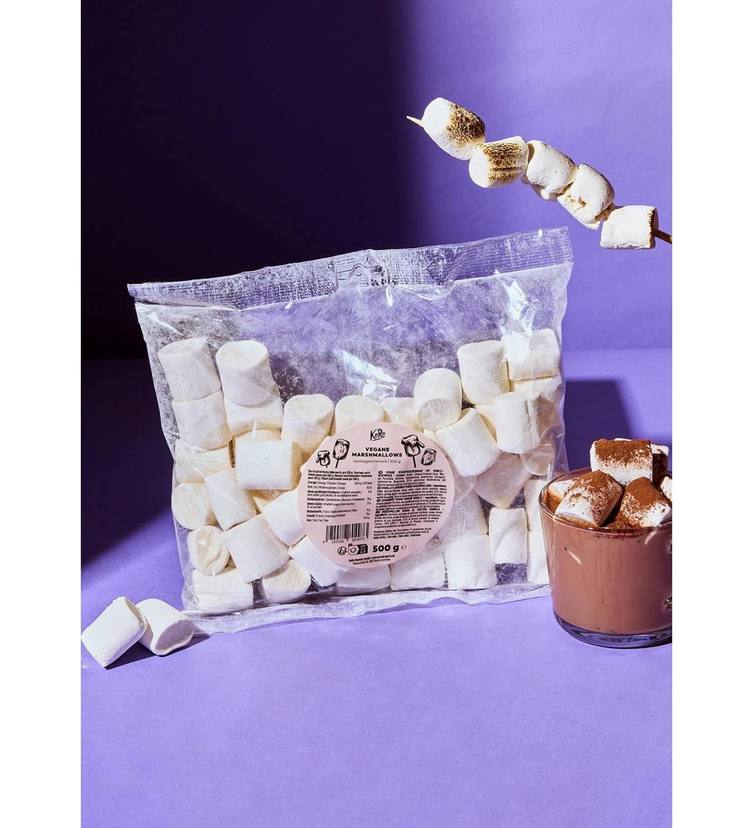 KoRo Vegan Marshmallows 500g - Extra Large Soft & Sweet Vanilla Flavor - International Shipping Available - Buy Online on SooperMarket.com