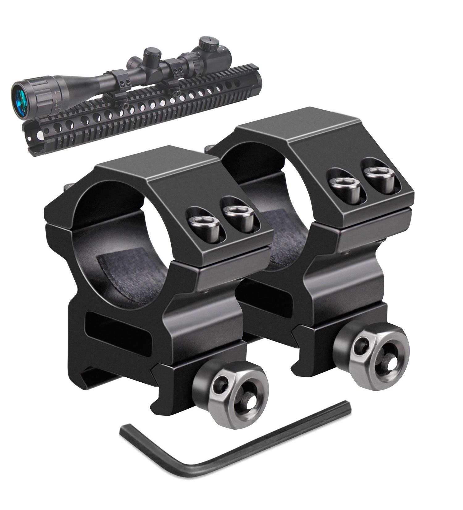 Modkin Rifle Scope Rings - Medium Profile Scope Mounts for Picatinny/Weaver Rail (1 inch, Set of 2) - Buy Online on SooperMarket.com