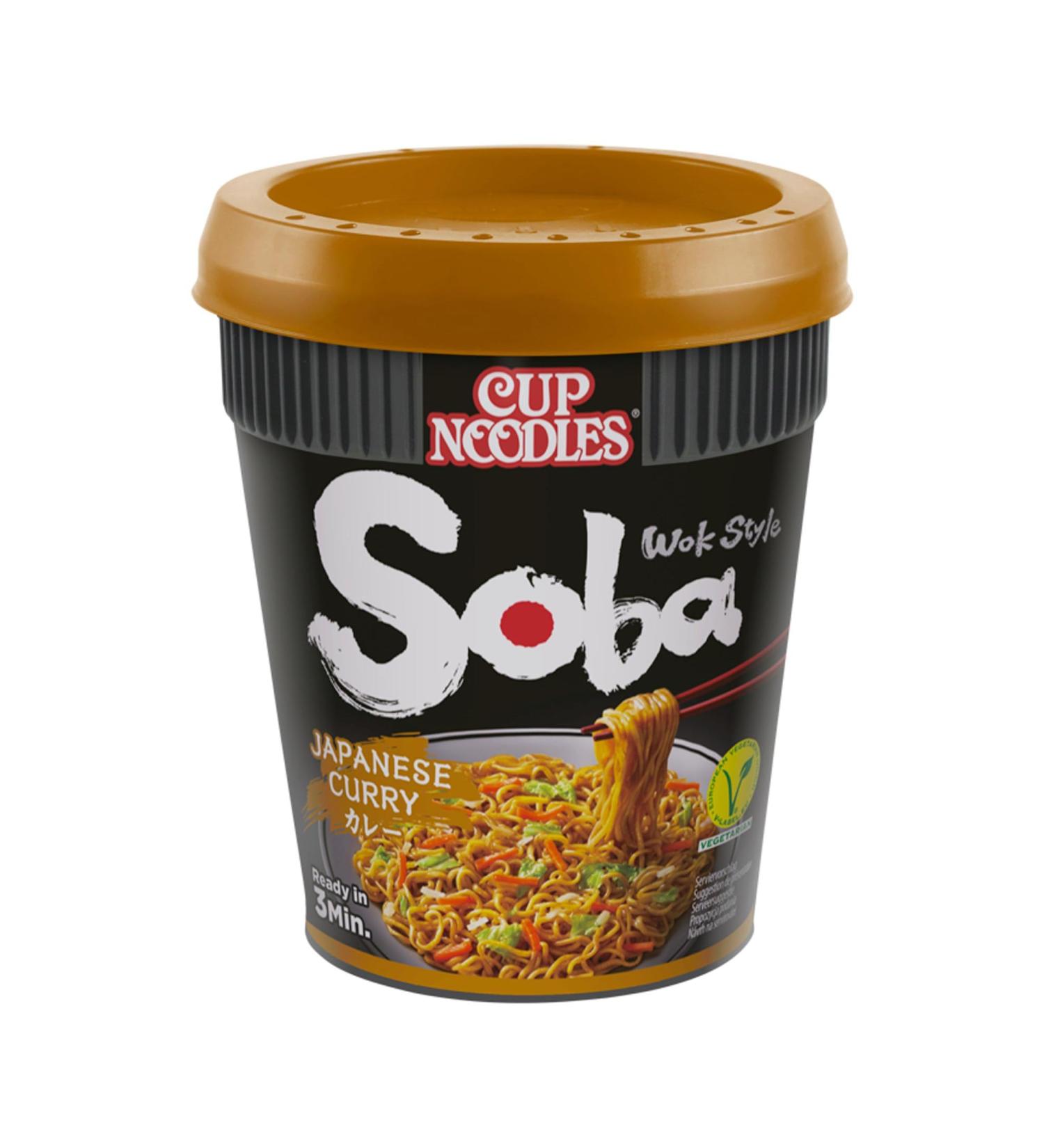 Nissin Soba Japanese Curry Noodle Cups 4x90g
