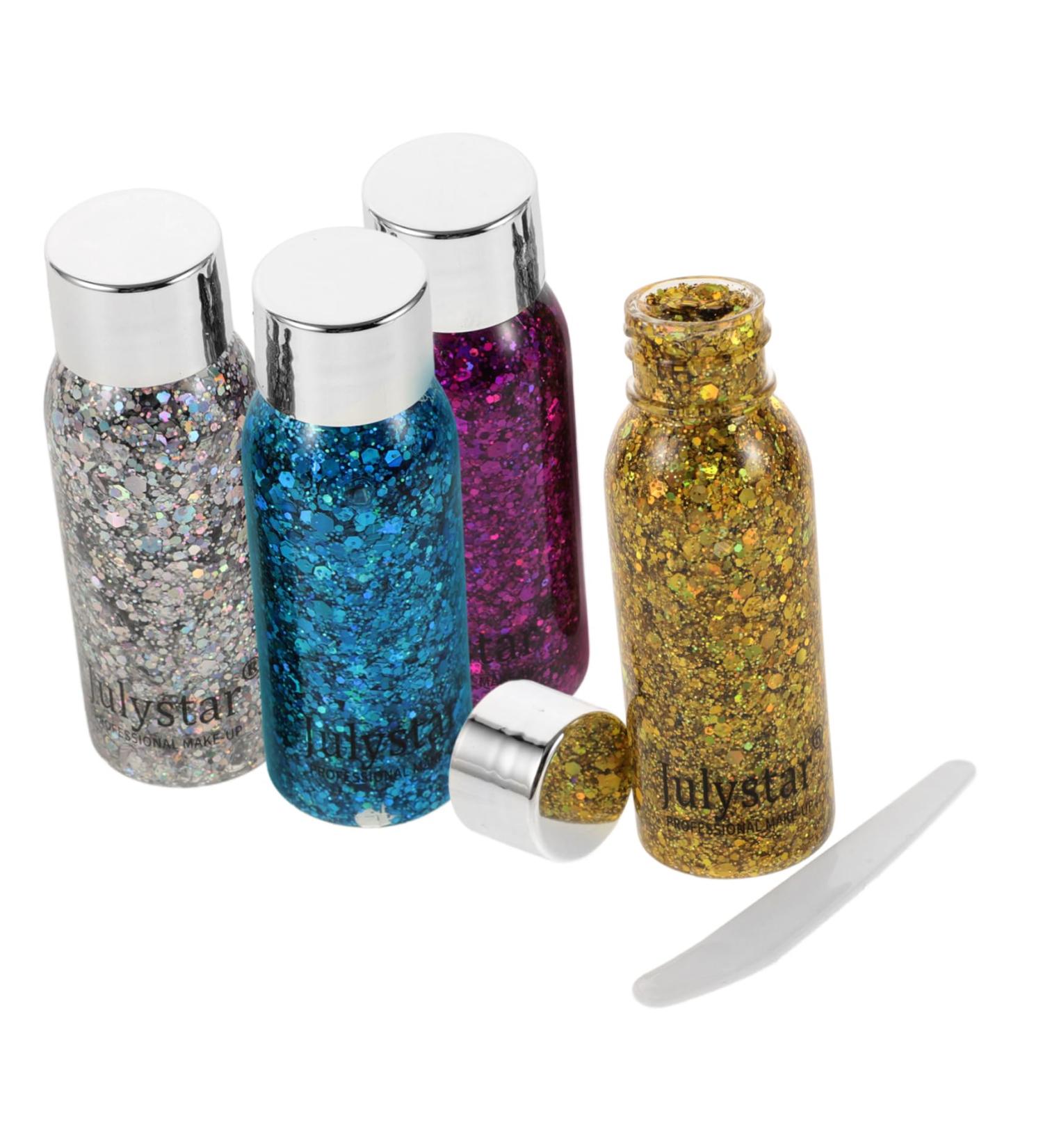 HAPINARY 4pcs Set Colorful Eye Shadow Body Glitter Spray Glitter Body Lotion Rainbow Face Glitter Liquid - Buy Online on SooperMarket.com